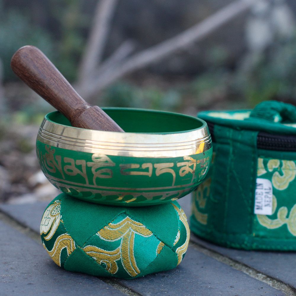 Mini Cuenco tibetano Set de Regalo - Verde - Imagen 6