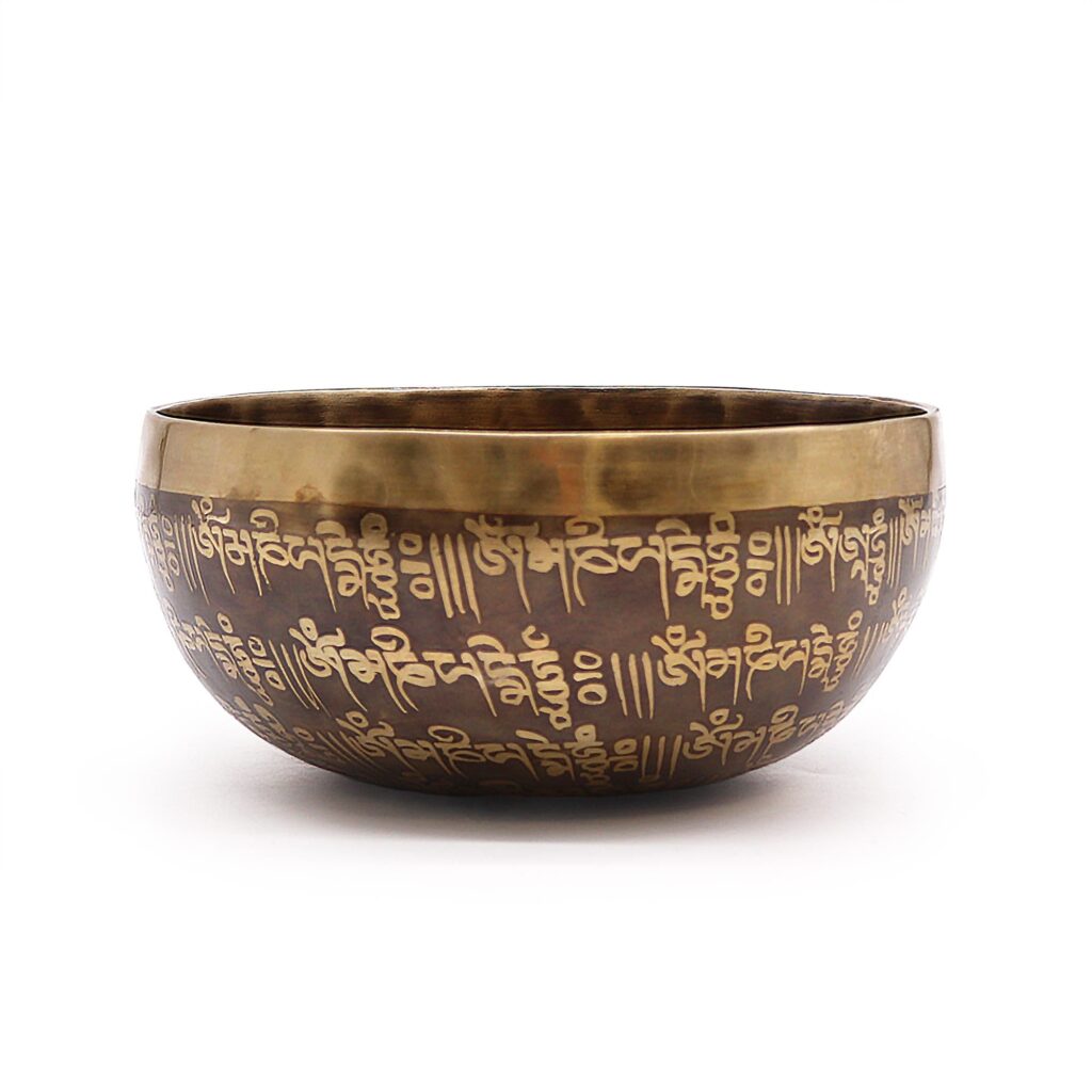 Cuenco Tibetano Curativo Grabado – 16cm – Mantra