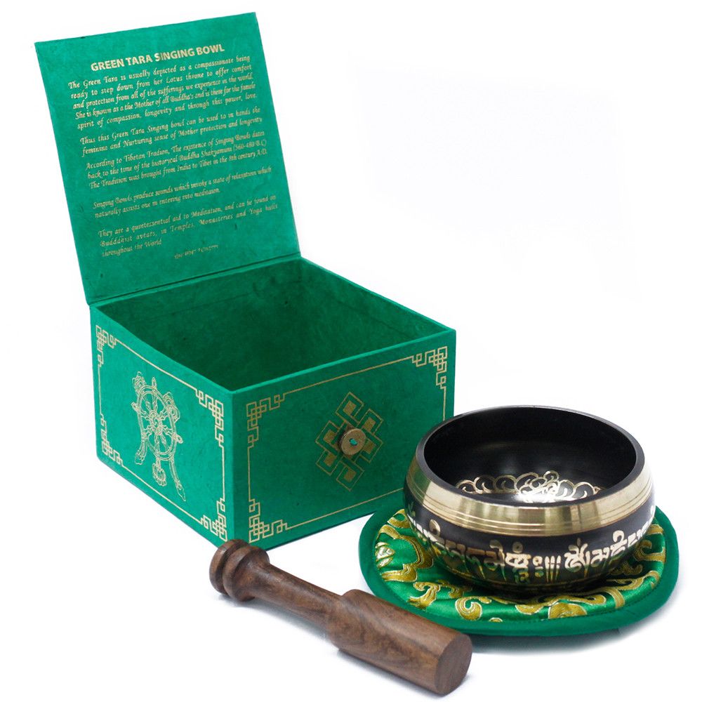 Cuenco tibetano set – Tara Verde 10cm (min 400gm)