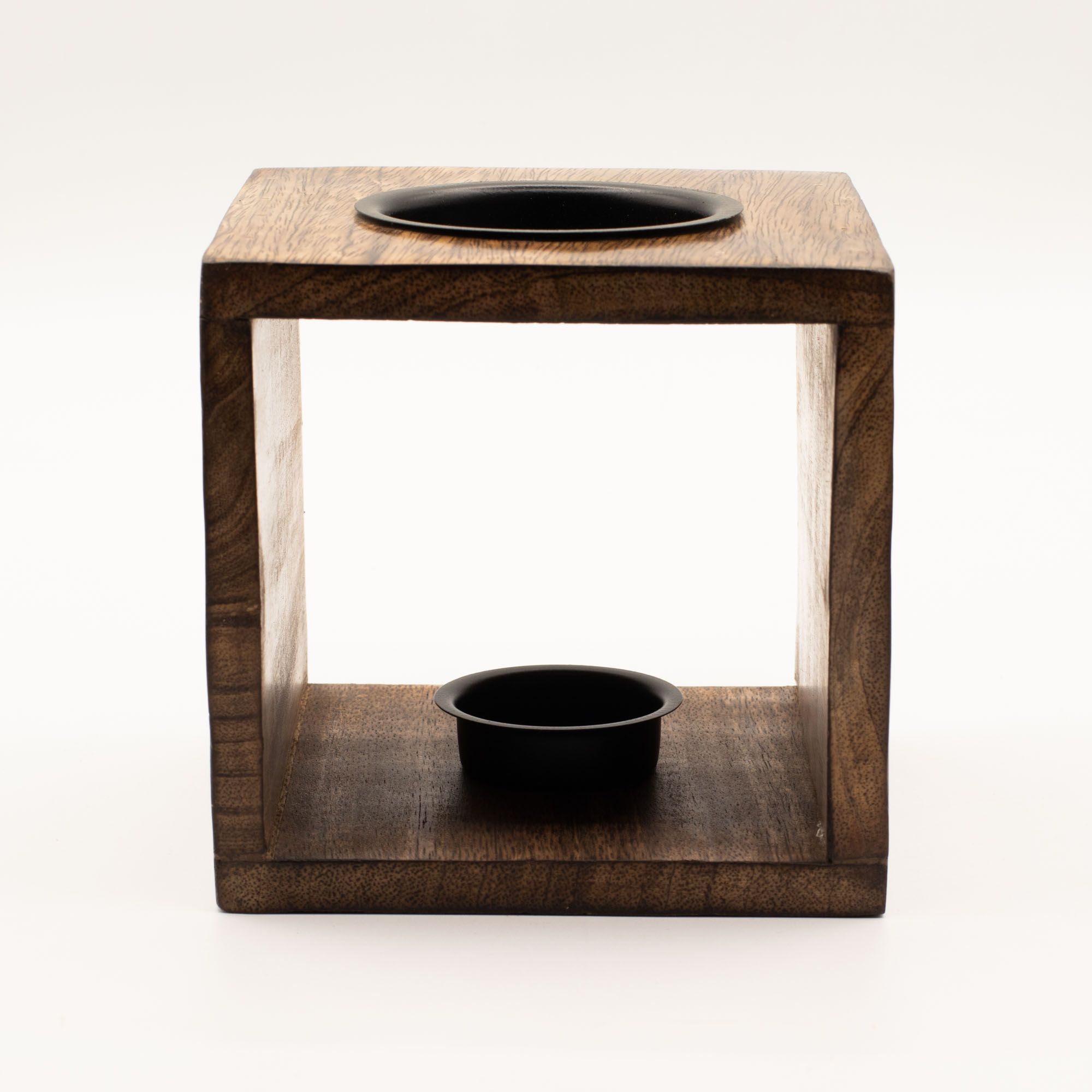 Quemador de aceite de madera de mango cuadrado grande - Pentágono - Imagen 2