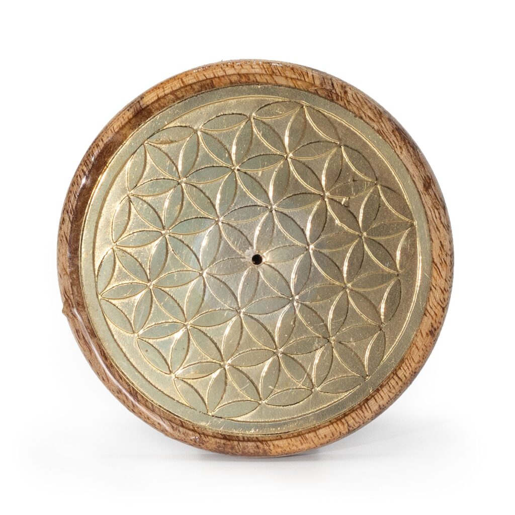 Oro sobre madera de mango – Flor de la vida