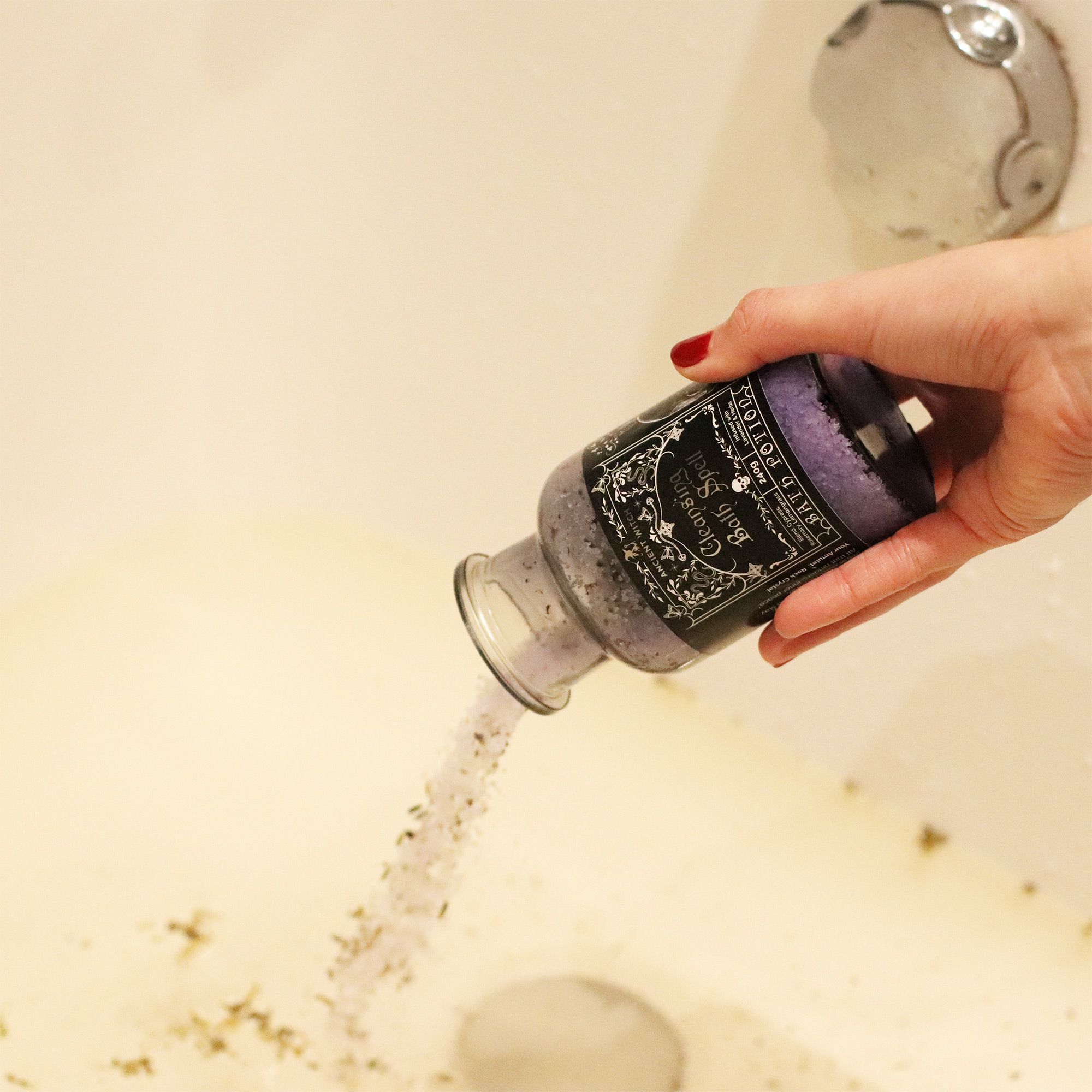 Antiguo hechizo de baño de bruja, poción y amuleto de cristal de roca - Purificación - Imagen 9