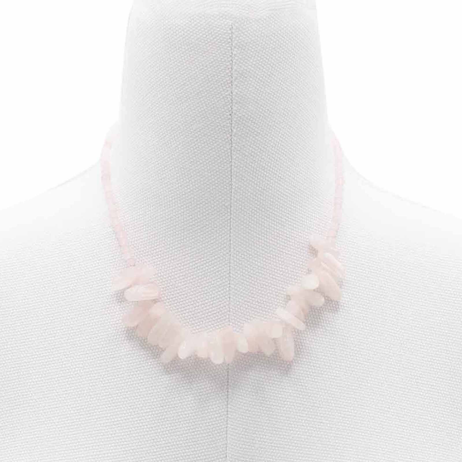 Collar de gemas Longstone - Cuarzo rosa - Imagen 2