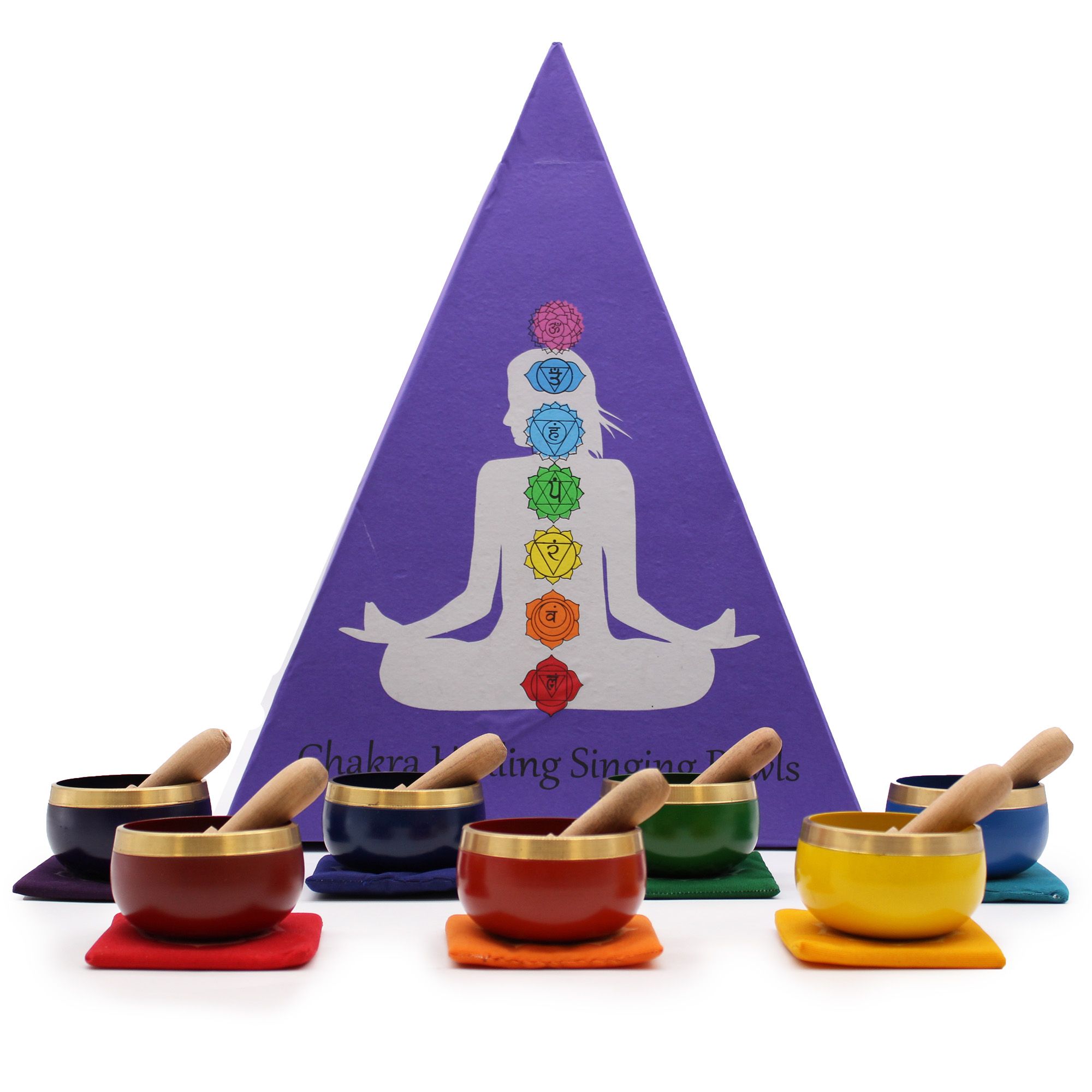 Set de regalo de cuenco tibetano con piramide de chakras - Imagen 3