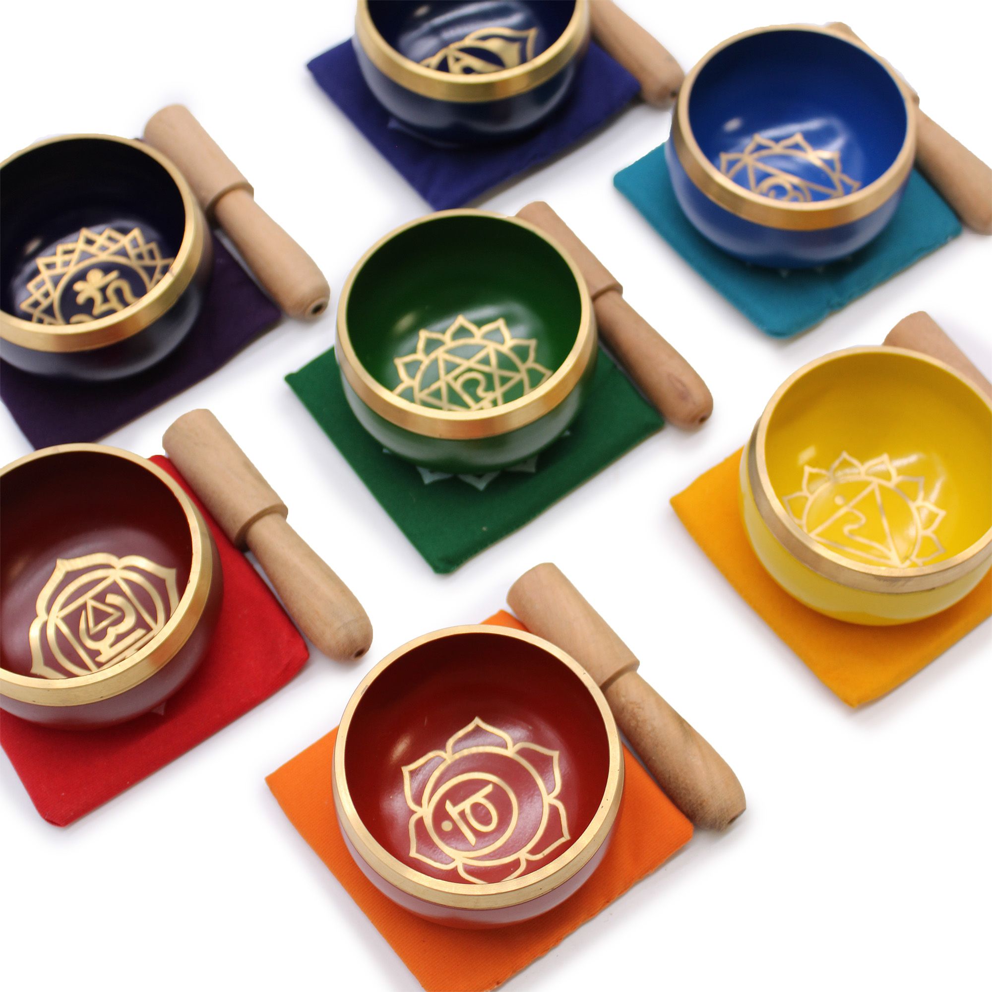 Set de regalo de cuenco tibetano con piramide de chakras - Imagen 7