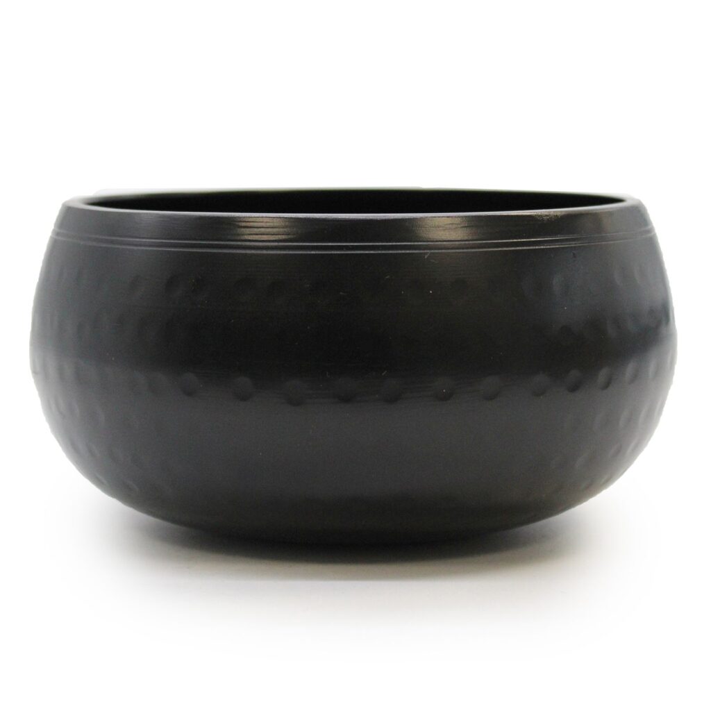 Tazón Mediano Golpeado Negro – 15cm