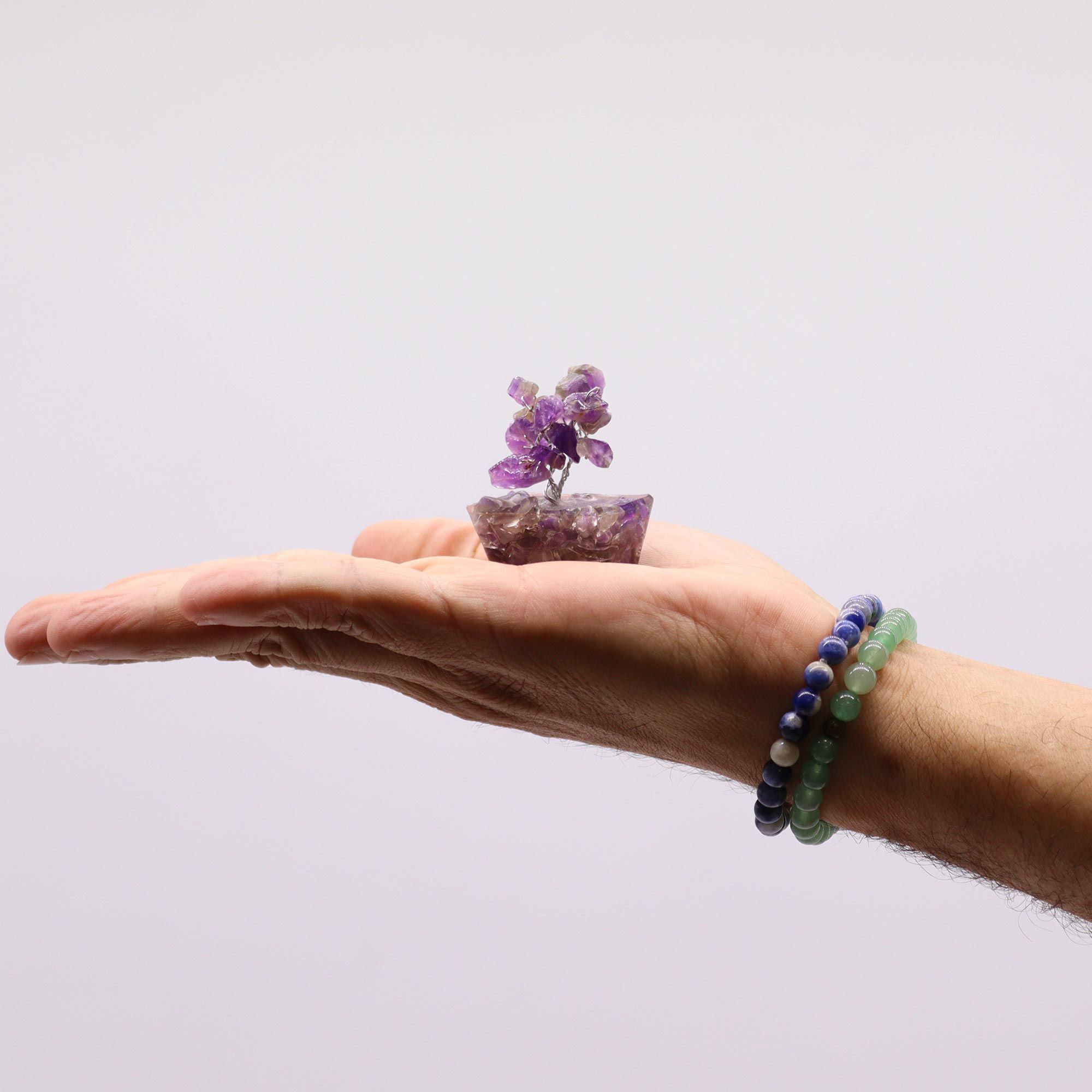 Mini árboles de piedras preciosas sobre base de orgonita - Mezcla Surtida (15 piedras) - Imagen 10