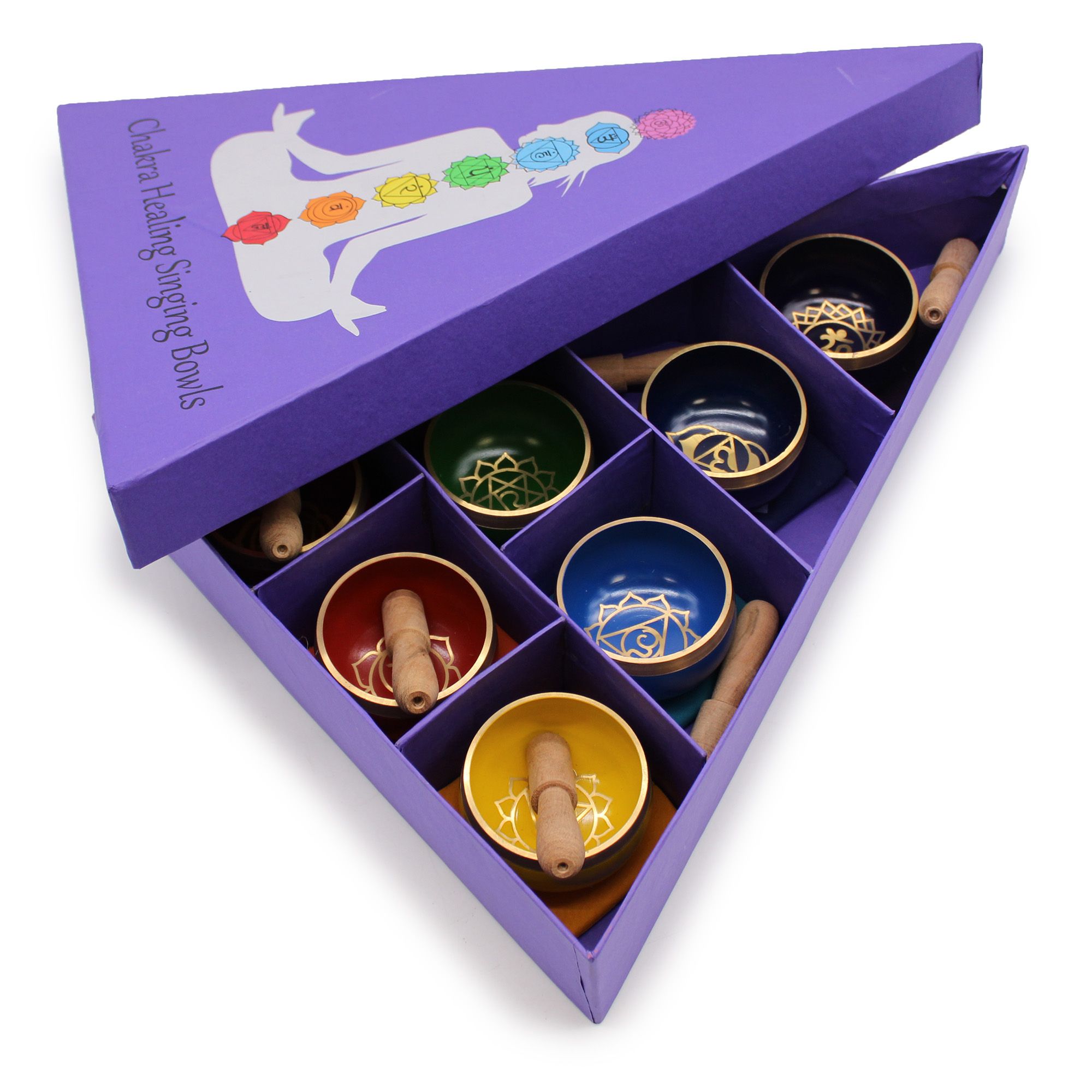 Set de regalo de cuenco tibetano con piramide de chakras - Imagen 5