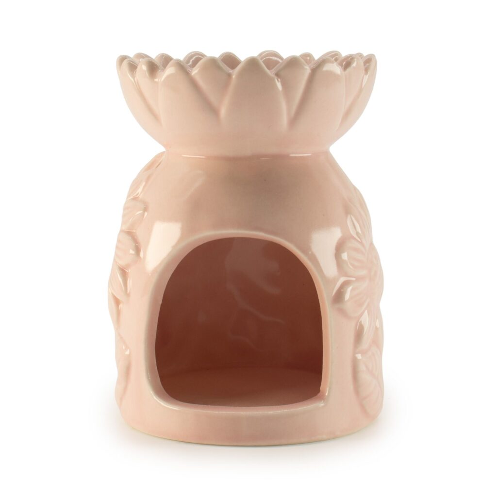 Quemador de aceite de girasol cerámico – Rosa pastel