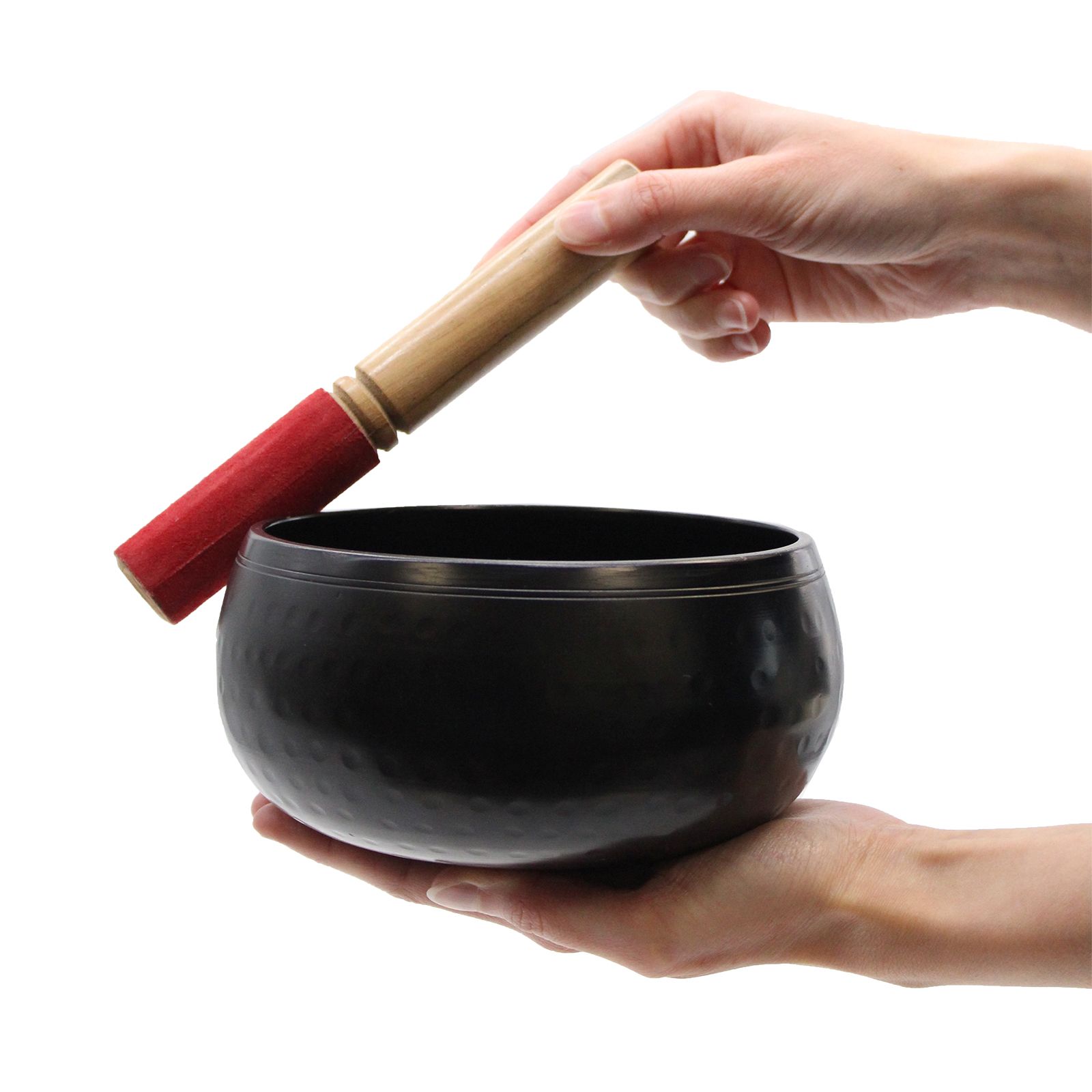 Tazón Grande Negro Golpeado – 18cm