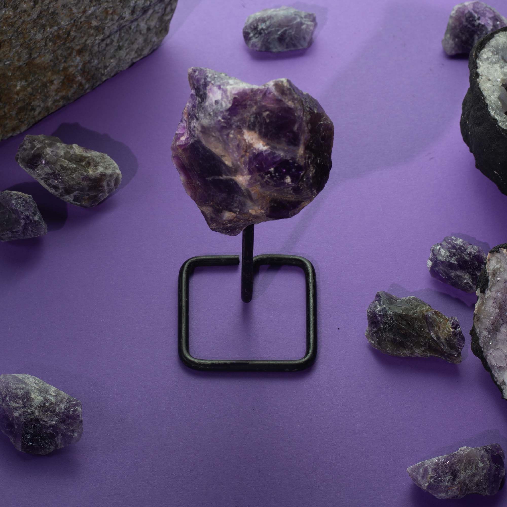 Muestra de mineral en soporte metálico - amazonita - Imagen 4