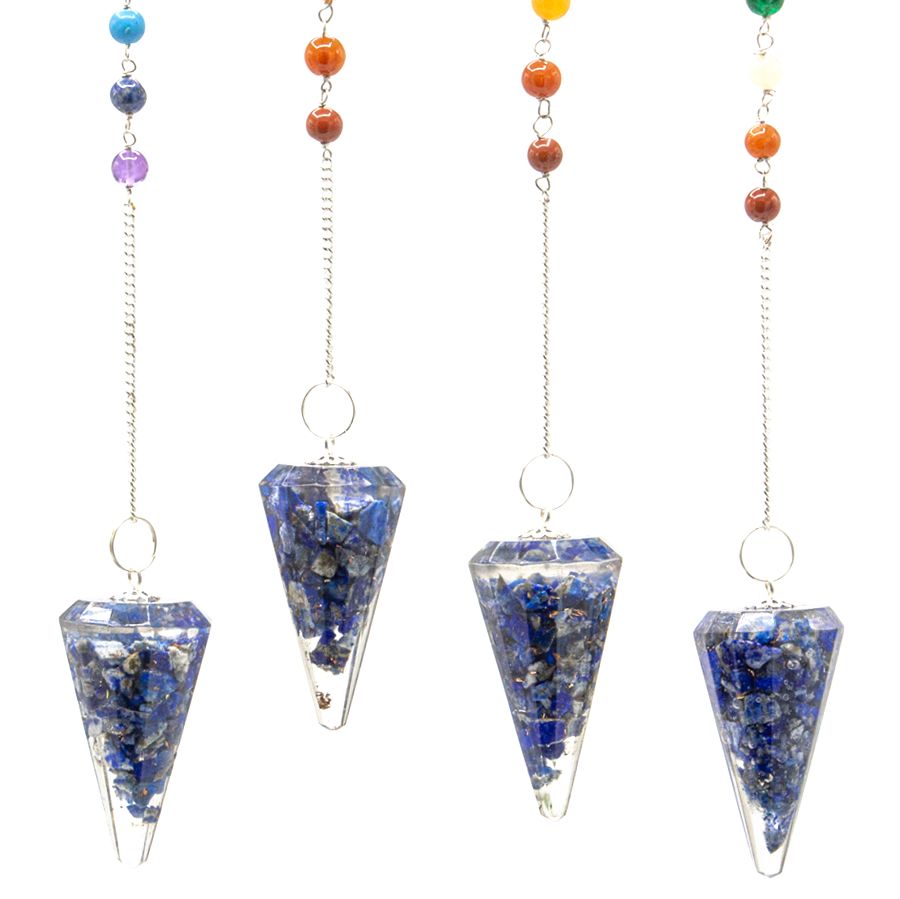 Péndulo de chakra de poder de orgonita - Lapis - Imagen 2
