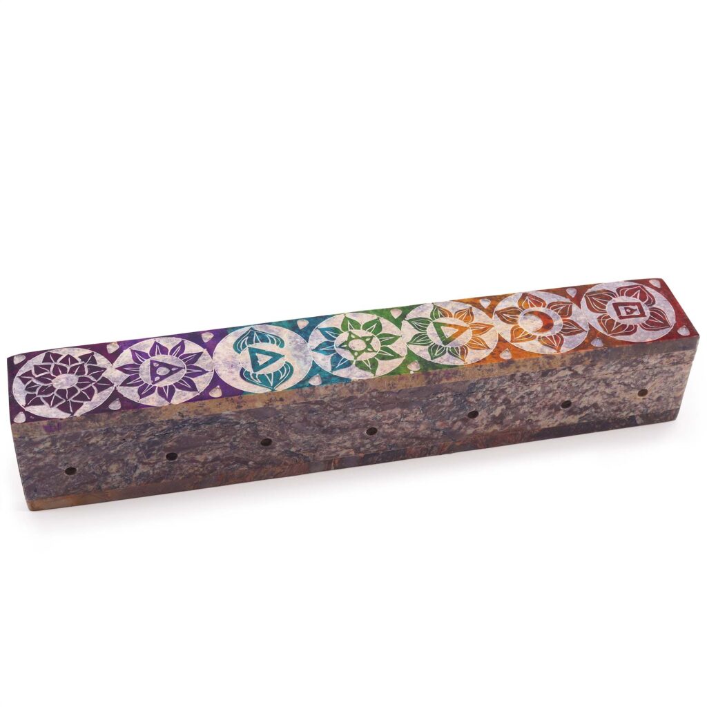 Caja para Incienso de Esteatita con Orificios para el Humo 25cm – Chakra
