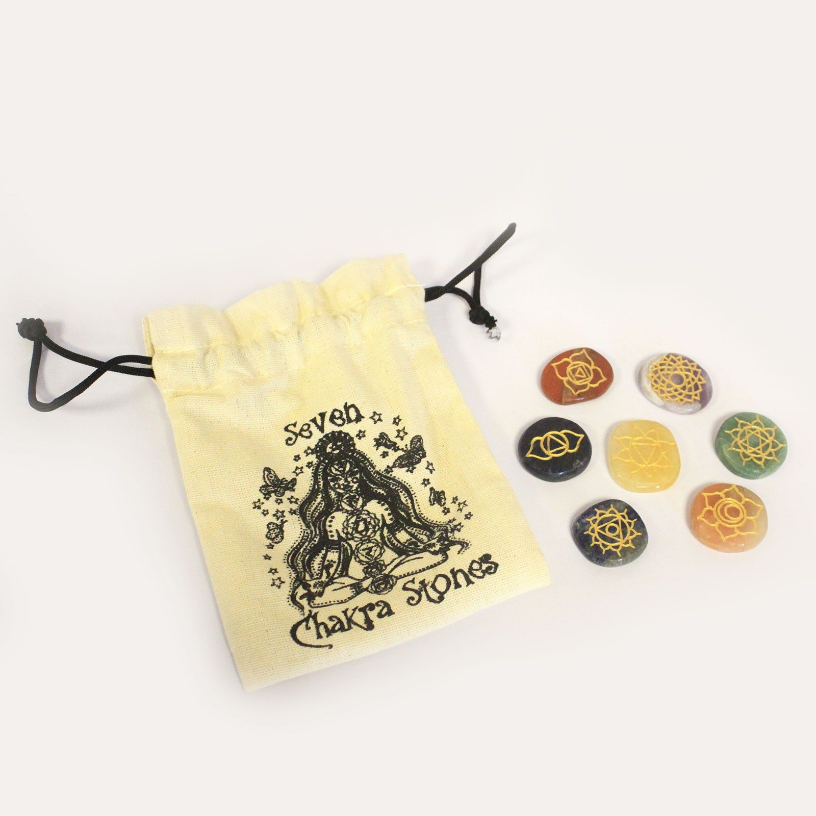 Conjunto de Chakras de Piedras Pequeñas (Forma Redondeada) - Imagen 3