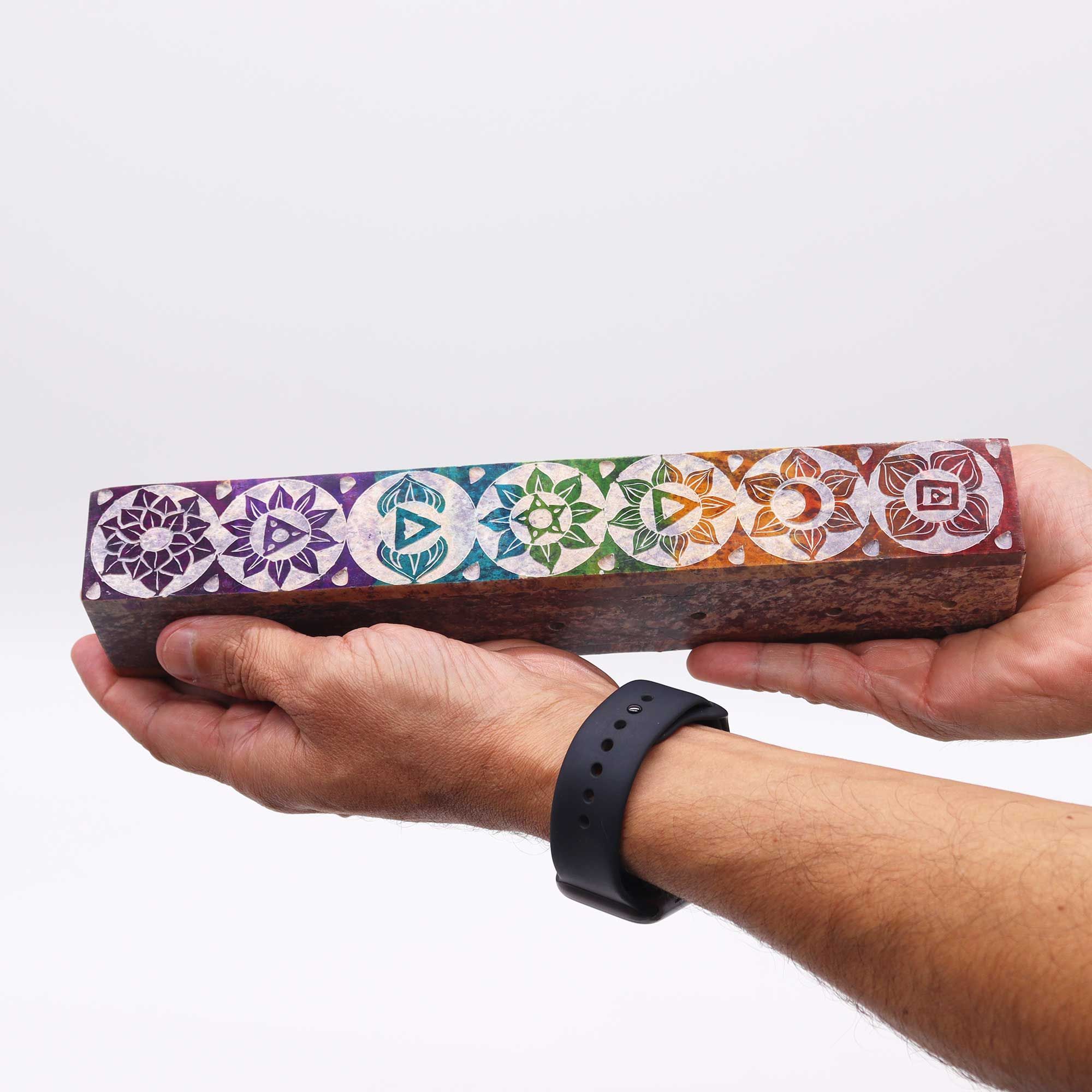 Caja para Incienso de Esteatita con Orificios para el Humo 25cm - Chakra - Imagen 3