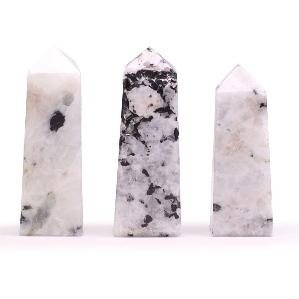 Puntas de obelisco de piedra preciosa aprox. 5 cm - piedra lunar