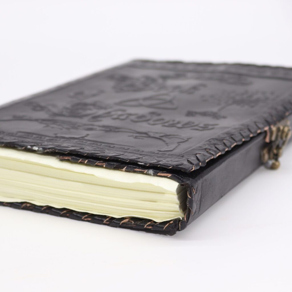 Cuaderno Grande de las Sombras – Negro con Bordes Desgastados