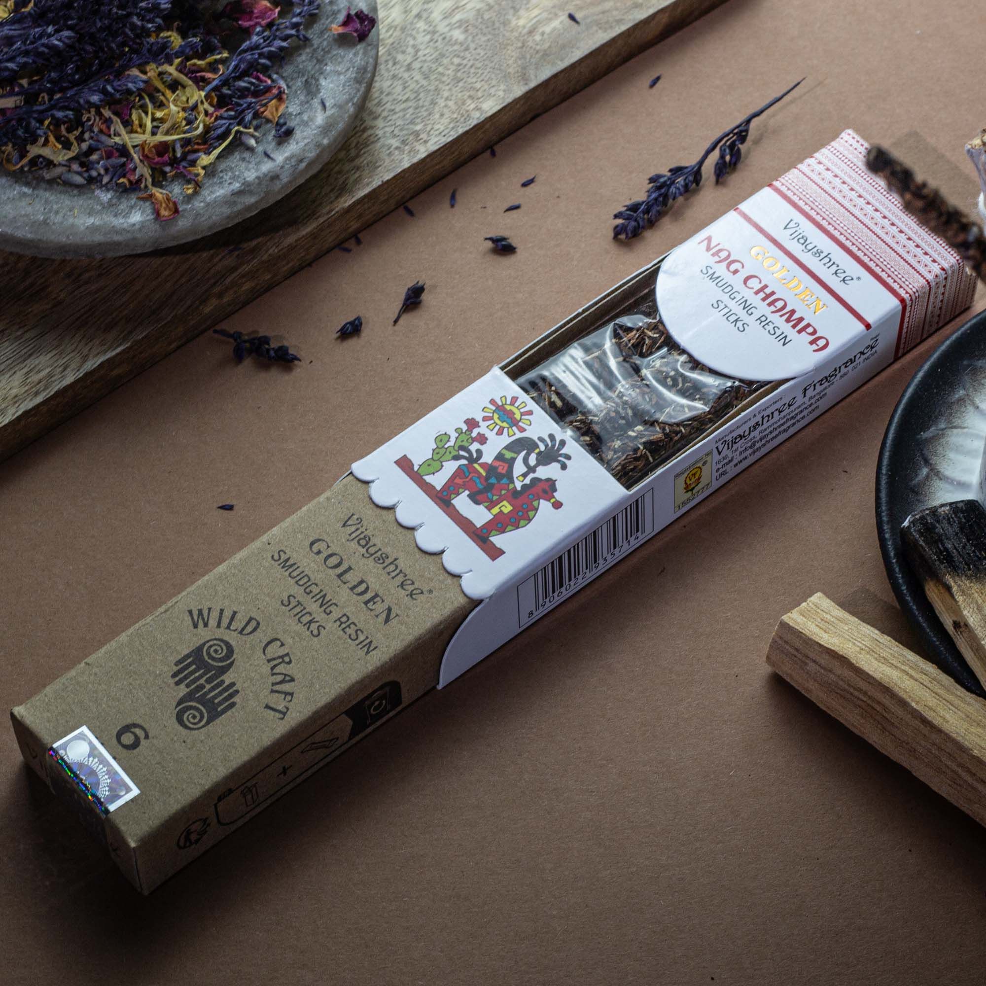 Palitos de resina de Nag Champa dorados para purificación - 30g - Imagen 7