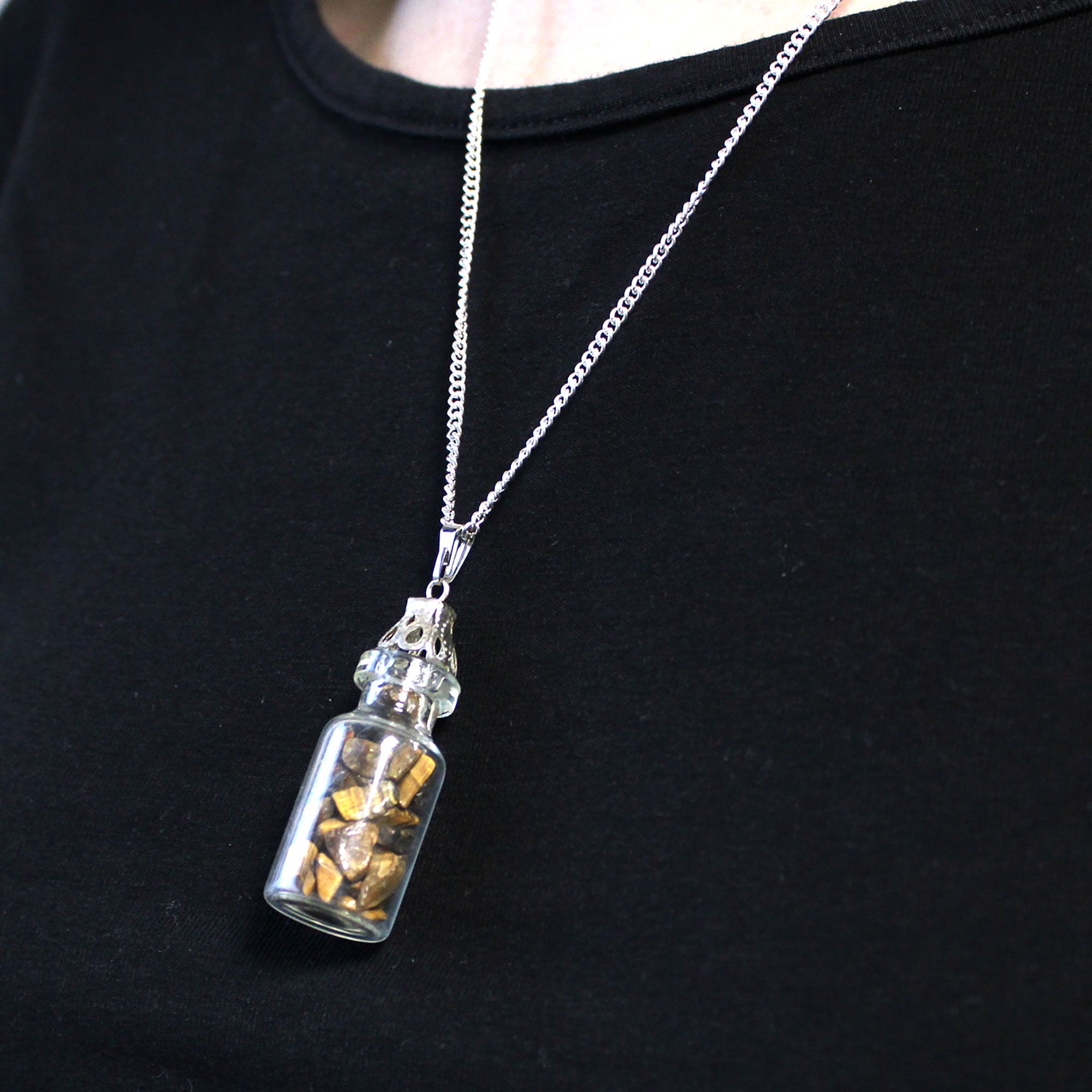 Collar de Gemas Embotelladas - Ojo de Tigre - Imagen 4