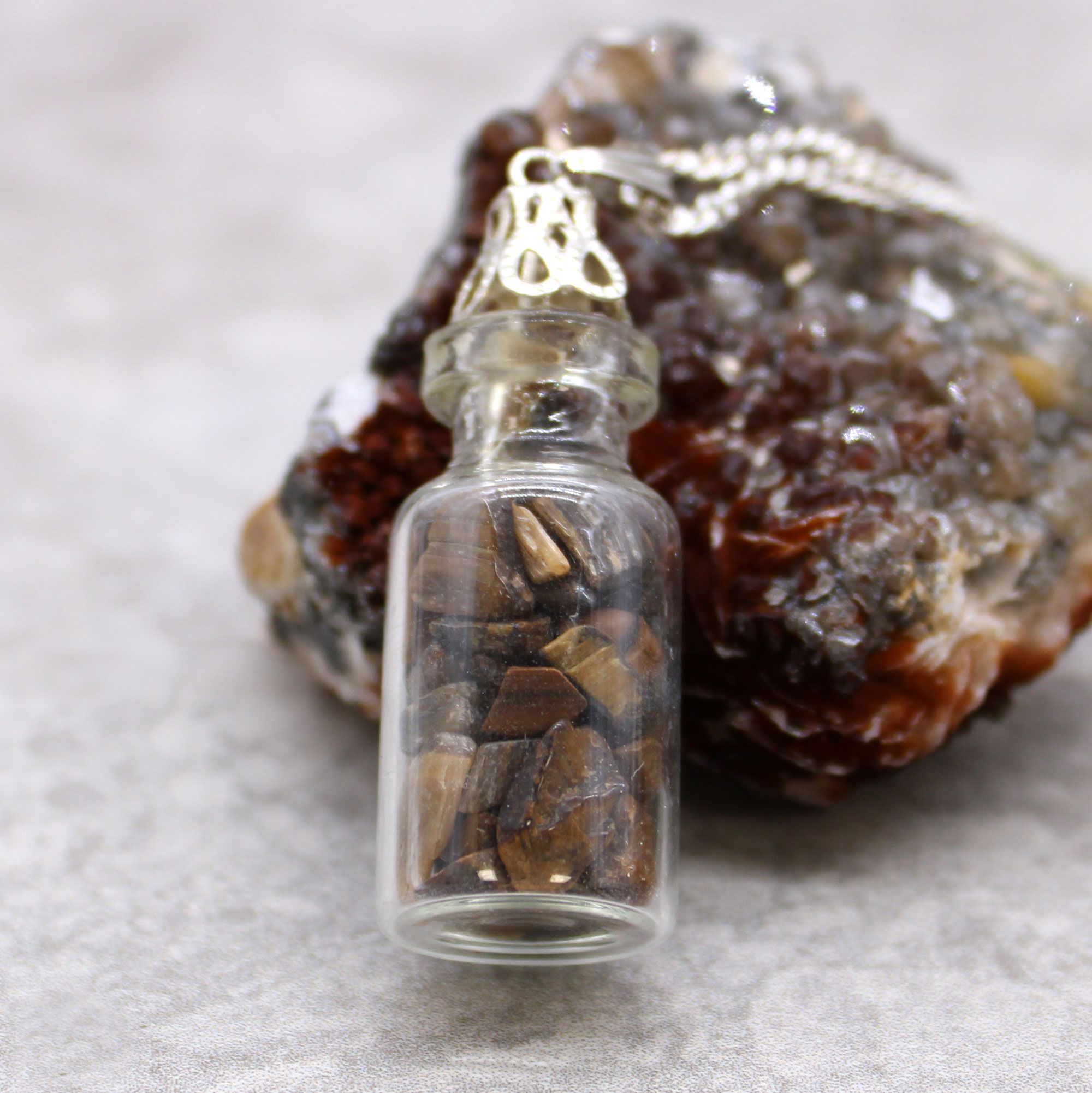 Collar de Gemas Embotelladas – Ojo de Tigre