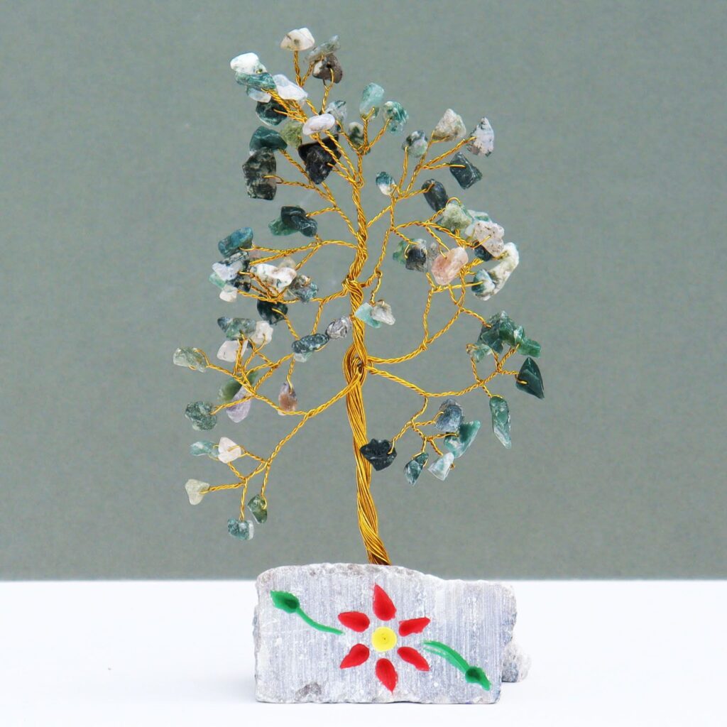 Árbol de gemas indio - Ágata musgosa (aprox. 80 piedras)
