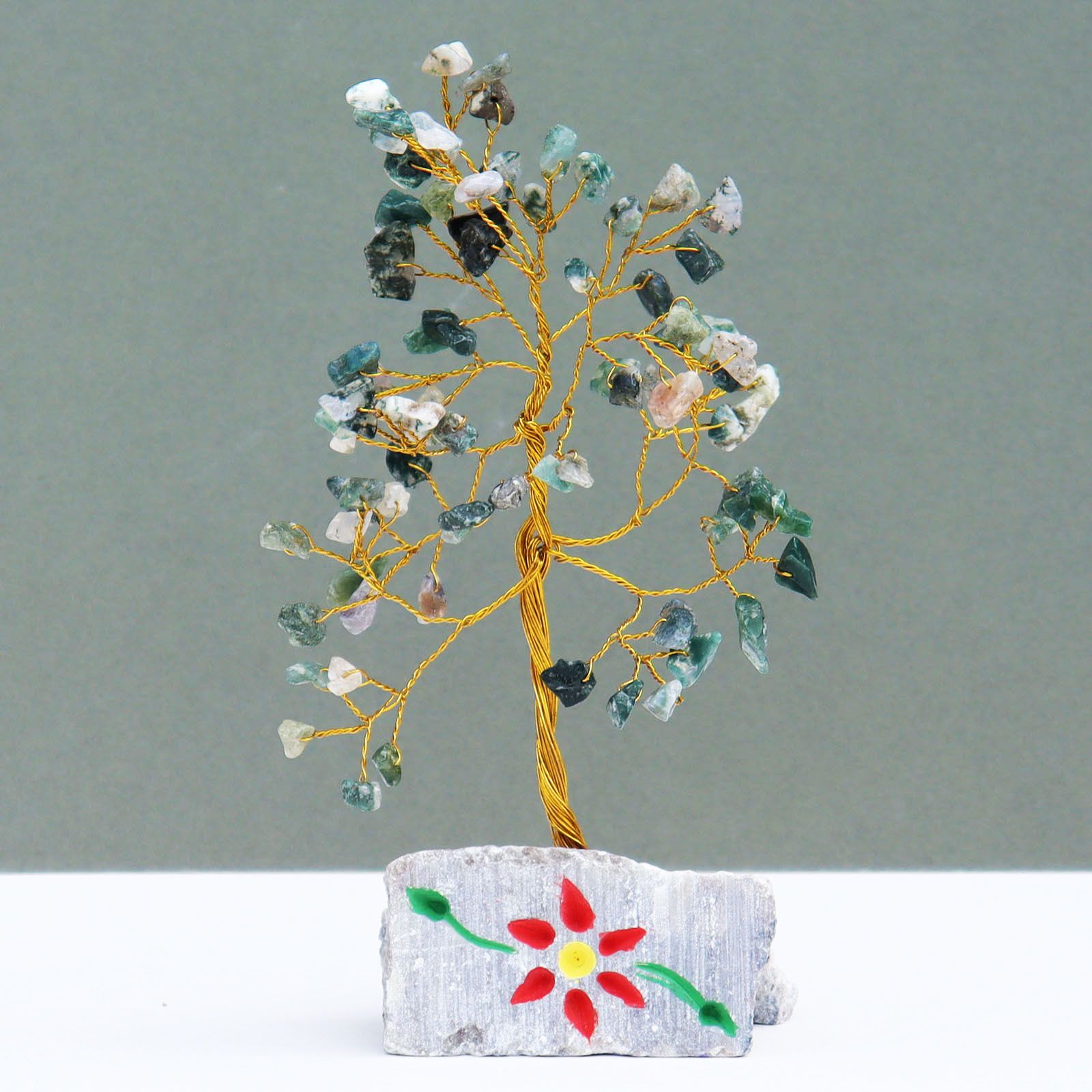 Árbol de gemas indio - Ágata musgosa (aprox. 80 piedras)