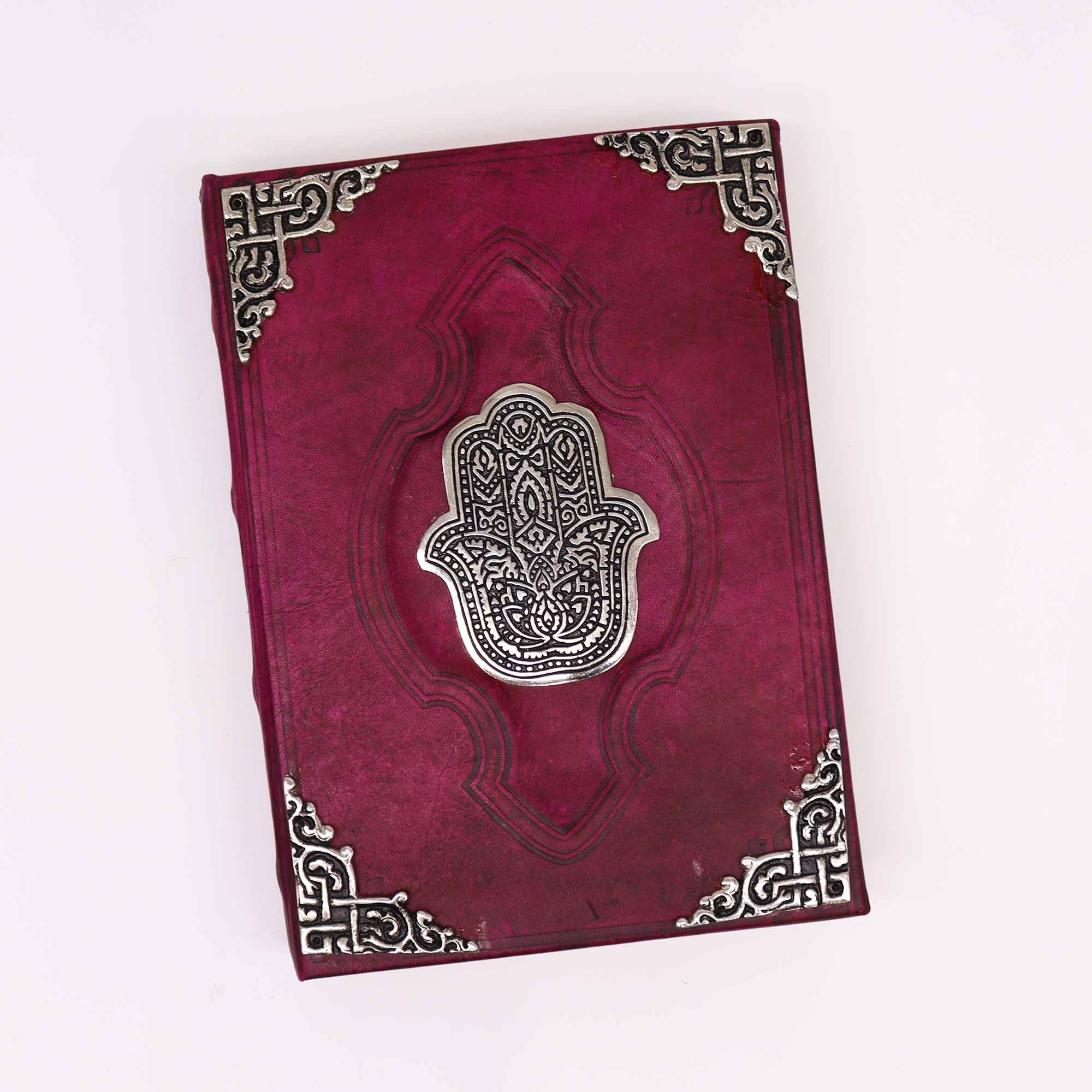 Libro Bronceado Rojo - Decoración Hamsa de zinc con bordes de cubierta - Imagen 5