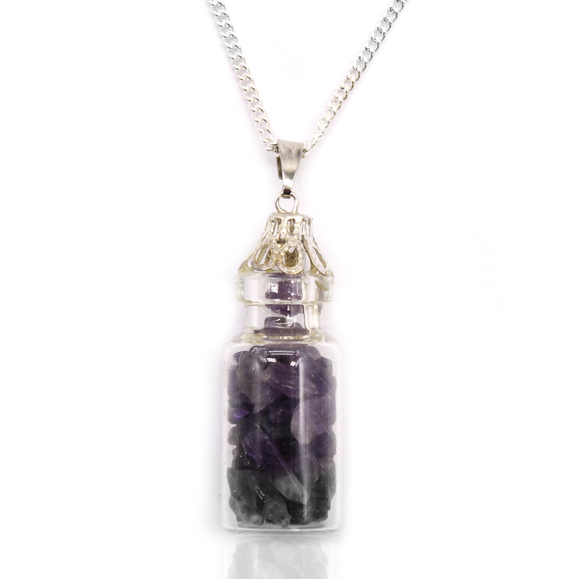 Collar de Piedras Preciosas Embotelladas - Amatista - Imagen 6