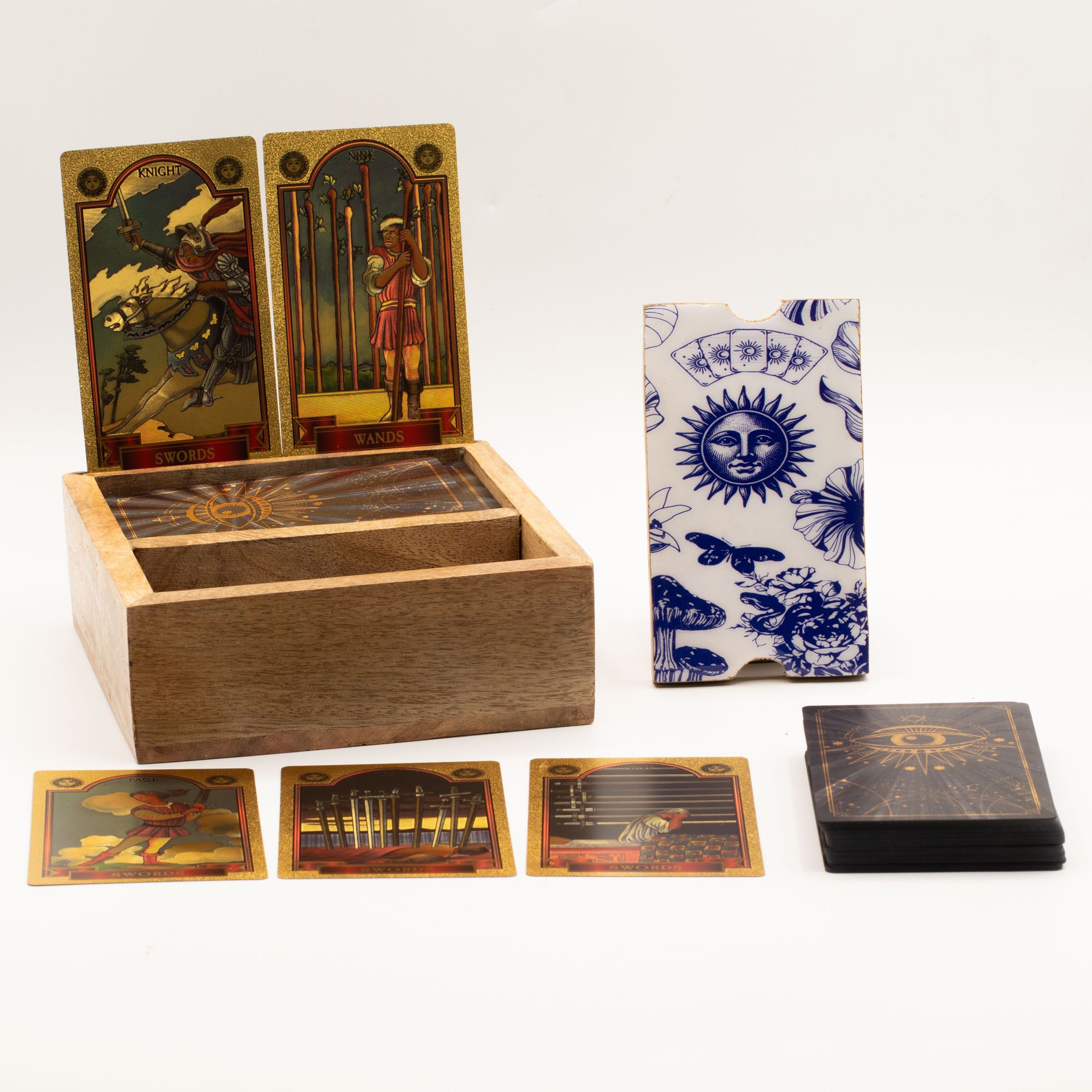 Caja de tarot de dos secciones con soporte para cartas - Imagen 2
