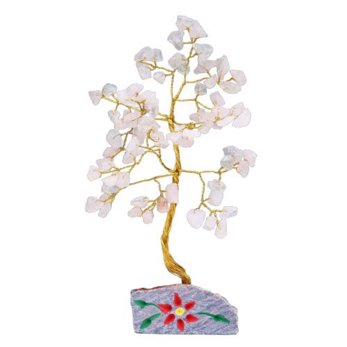 Árbol de gemas indio - Cuarzo rosa (aprox. 80 piedras)