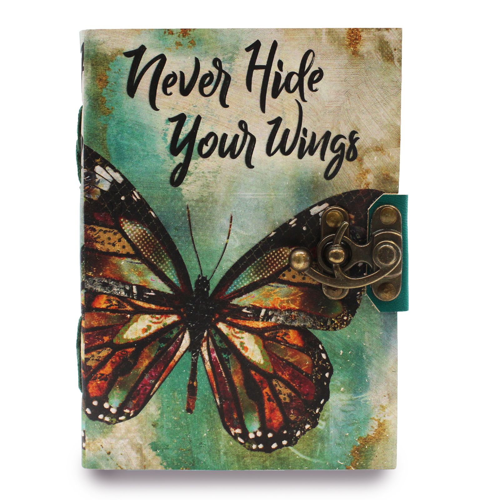 Cuaderno de cuero «Never Hide Your Wings»