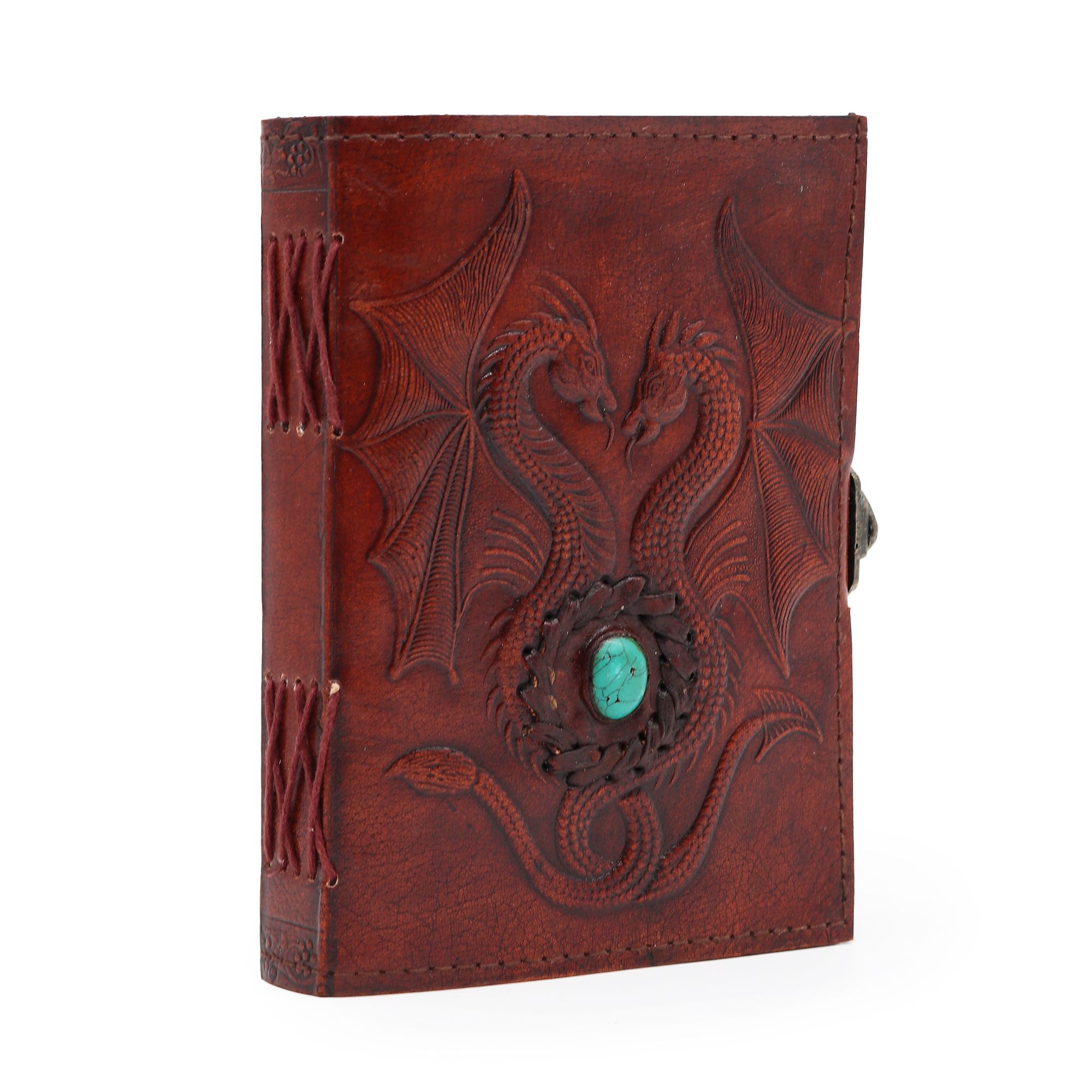 Cuaderno Esotérico Dos Dragones - Vintage con Borde de Costura - Imagen 3