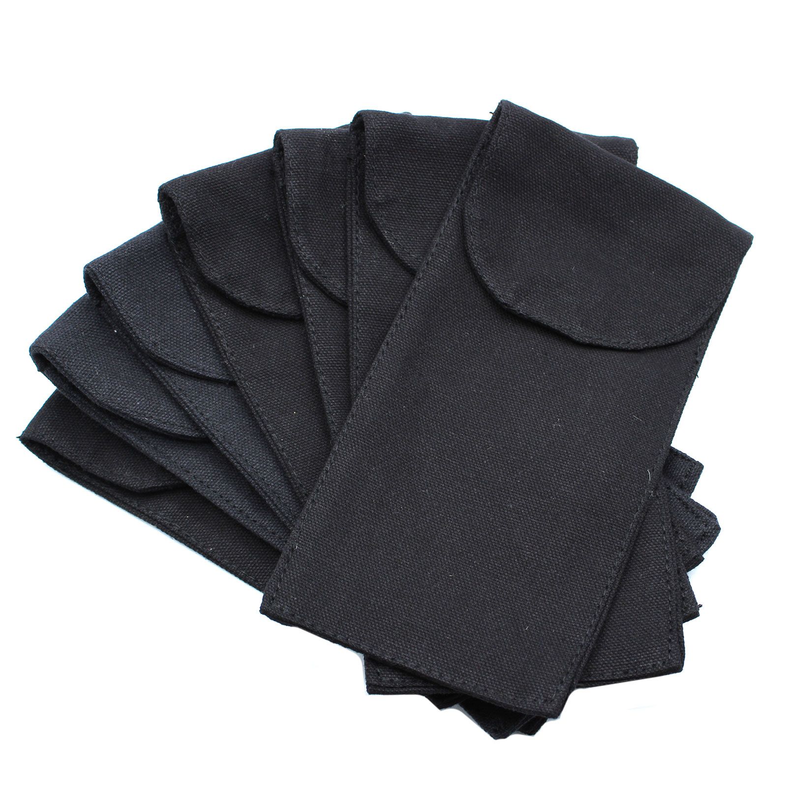 Funda negra de algodón para rodillos faciales de piedra (9 x 19 cm)