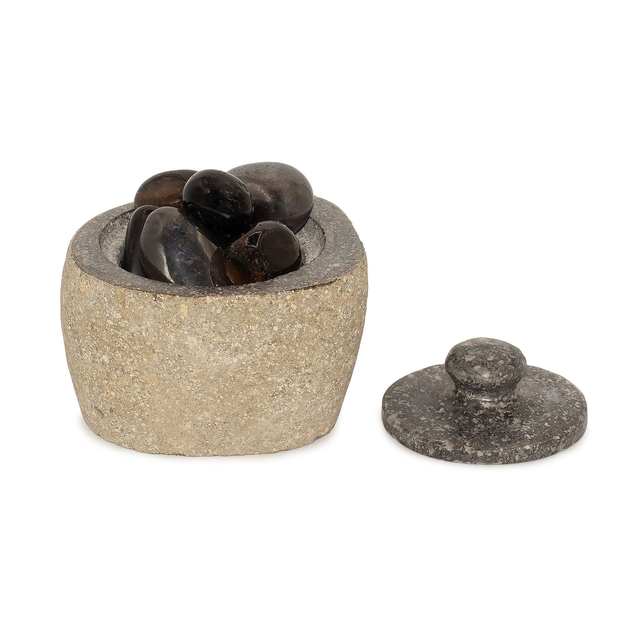 Maceta de piedra de río natural para enraizamiento - Pequeña (aprox 9x7cm) - Imagen 7