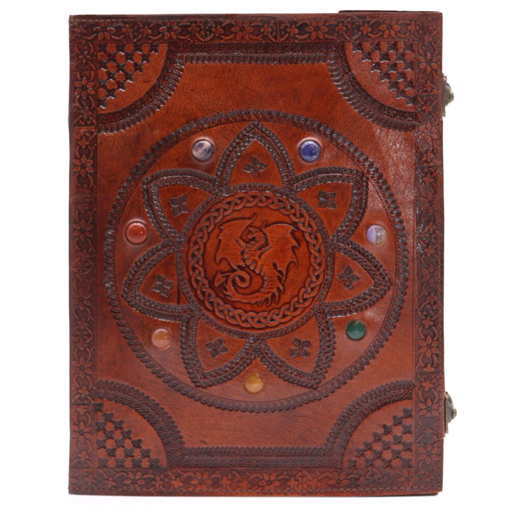 Cuaderno de Tumbas Grande – Piedras Chakras Mandala del Dragón
