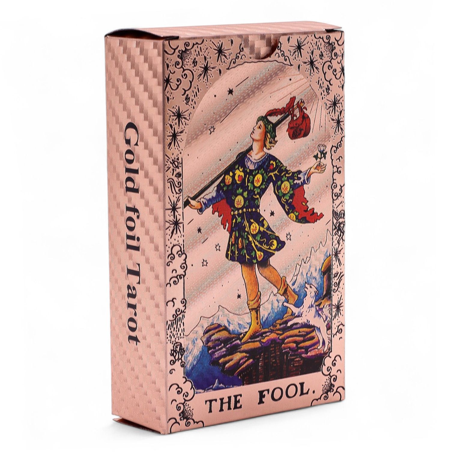 Set de cartas de Tarot con foil en oro rosa - Fase lunar - con folleto - Imagen 3