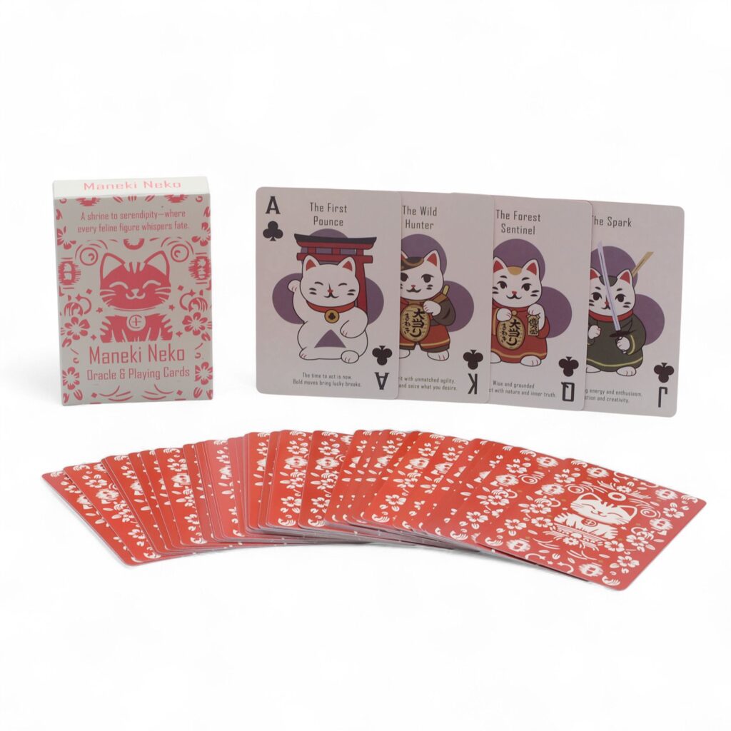Gatos de la Fortuna Cartas de Juego y de Oráculo – Baraja Maneki Neko