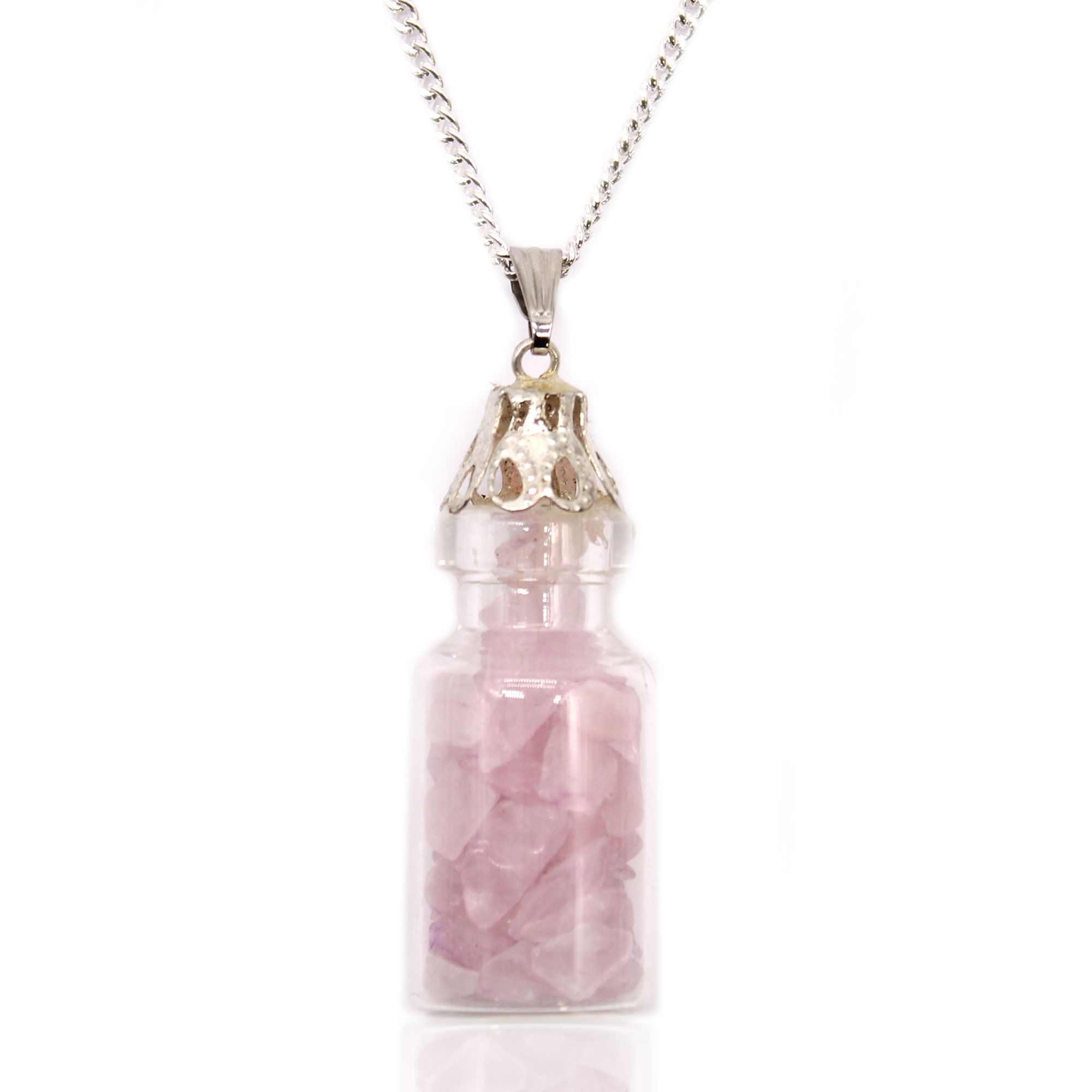 Collar de Piedras Preciosas Embotelladas - Cuarzo Rosa - Imagen 2