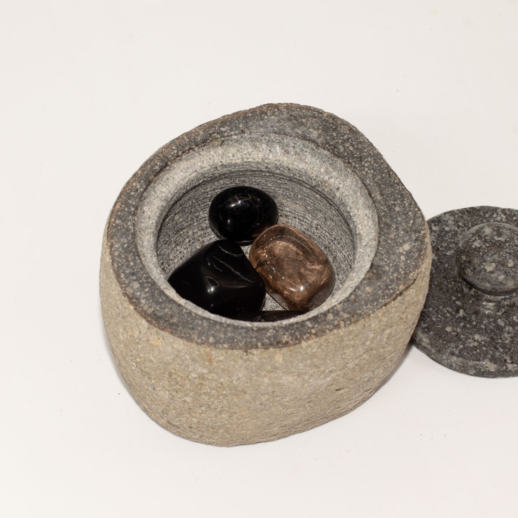Maceta de piedra de río natural para enraizamiento - Pequeña (aprox 9x7cm) - Imagen 6