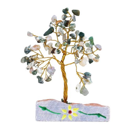 Árbol de gemas indio - Ágata verde (aprox. 80 piedras)
