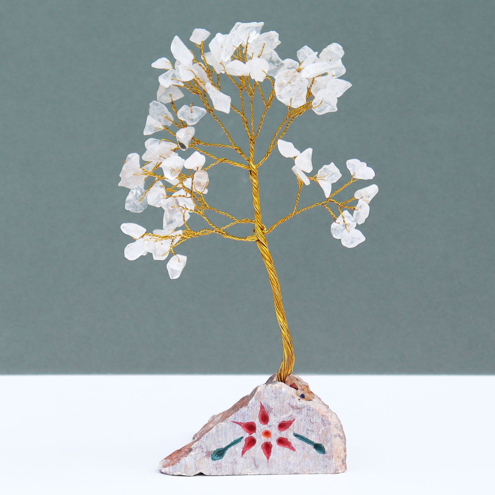 Árbol de gemas indio - Cuarzo transparente (aprox. 80 piedras) - Imagen 2