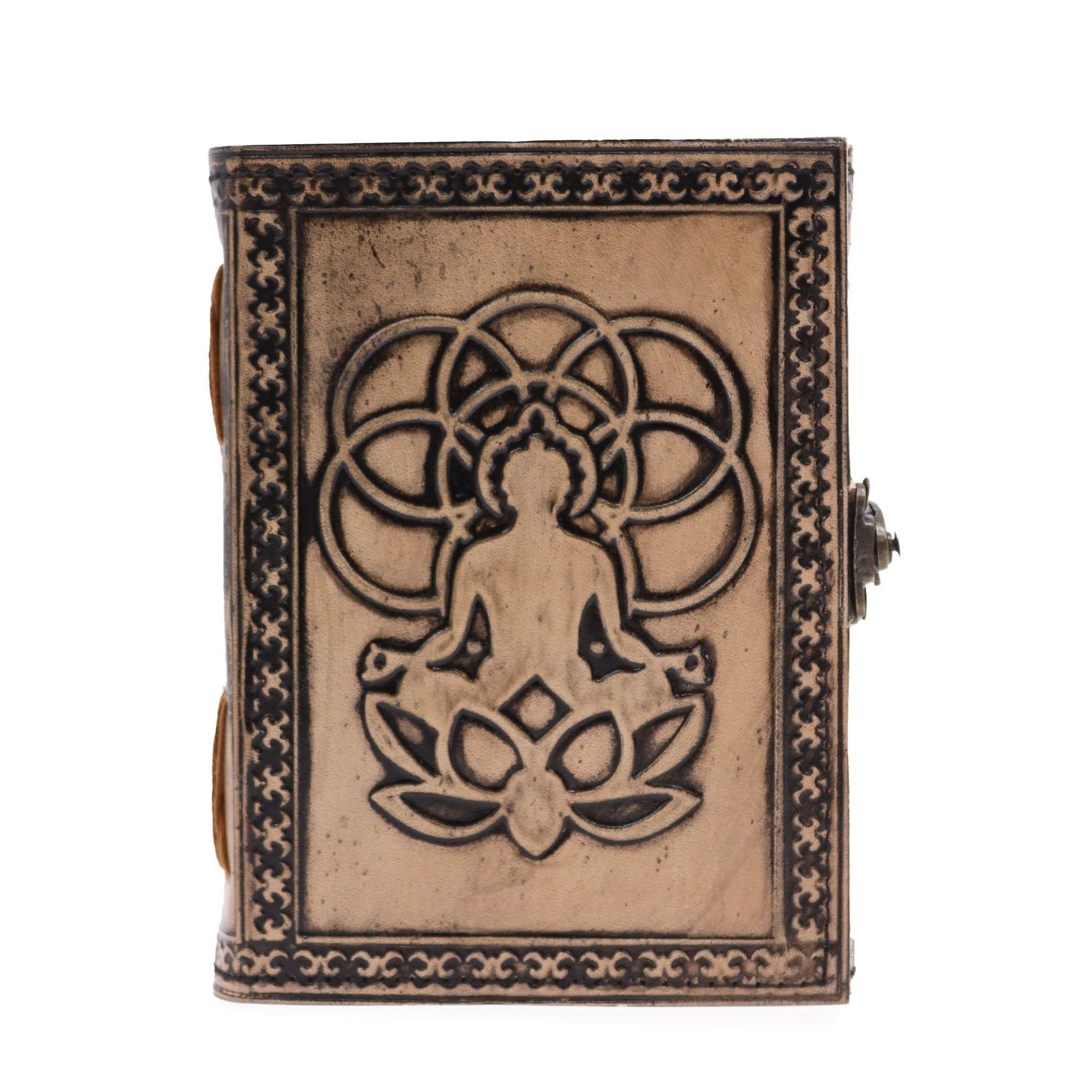 Cuaderno Esotérico Buda - Vintage con Borde de Costura - Imagen 3