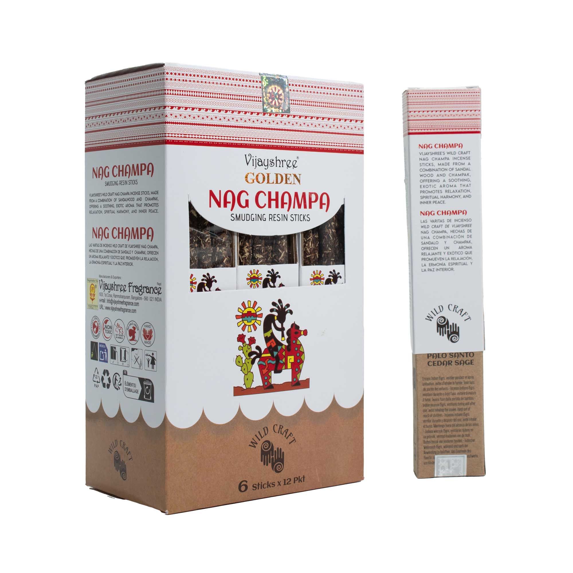 Palitos de resina de Nag Champa dorados para purificación - 30g - Imagen 2
