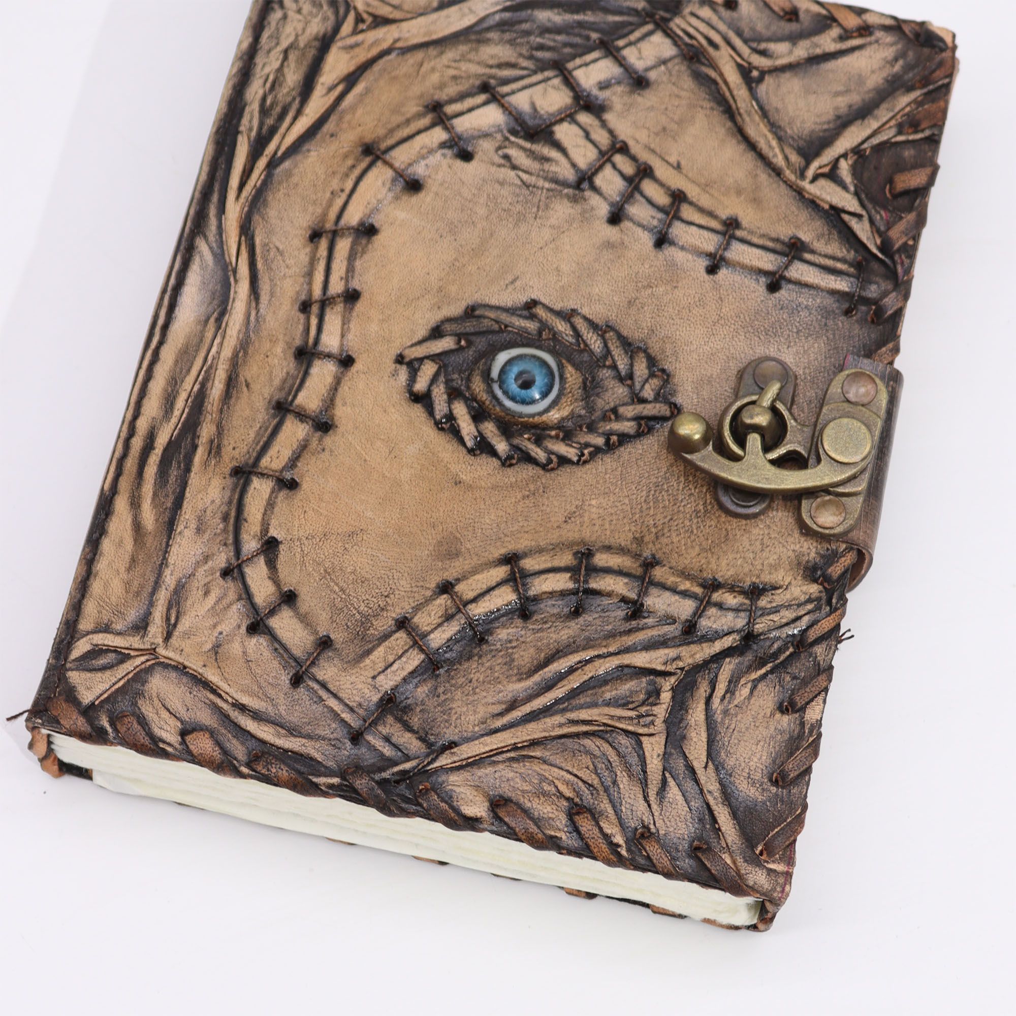 Cuaderno Marrón Ojo Maligno con Bordes Desgastados - Imagen 3