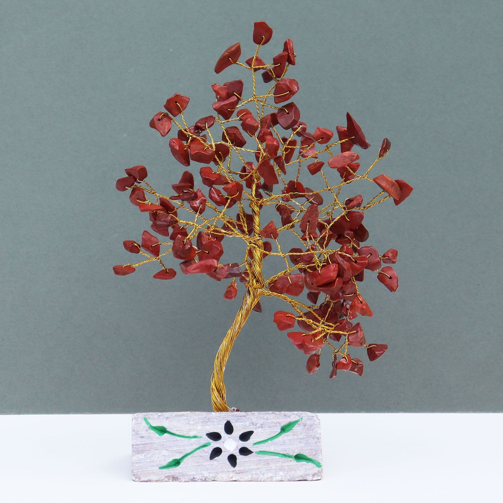 Árbol de gemas indio - Jaspe rojo (aprox. 160 piedras) - Imagen 2