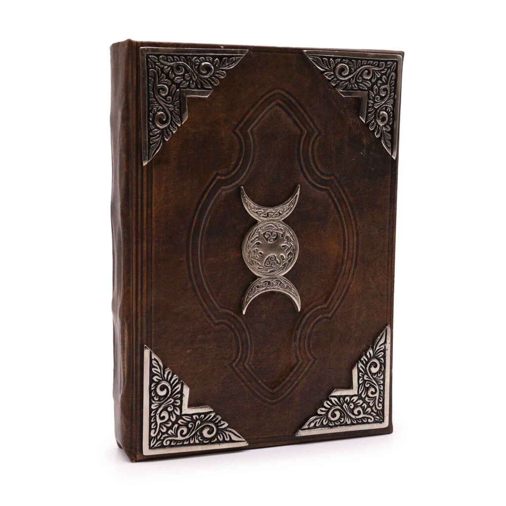 Libro Marrón – Decoración de triple luna de zinc con bordes de cubierta