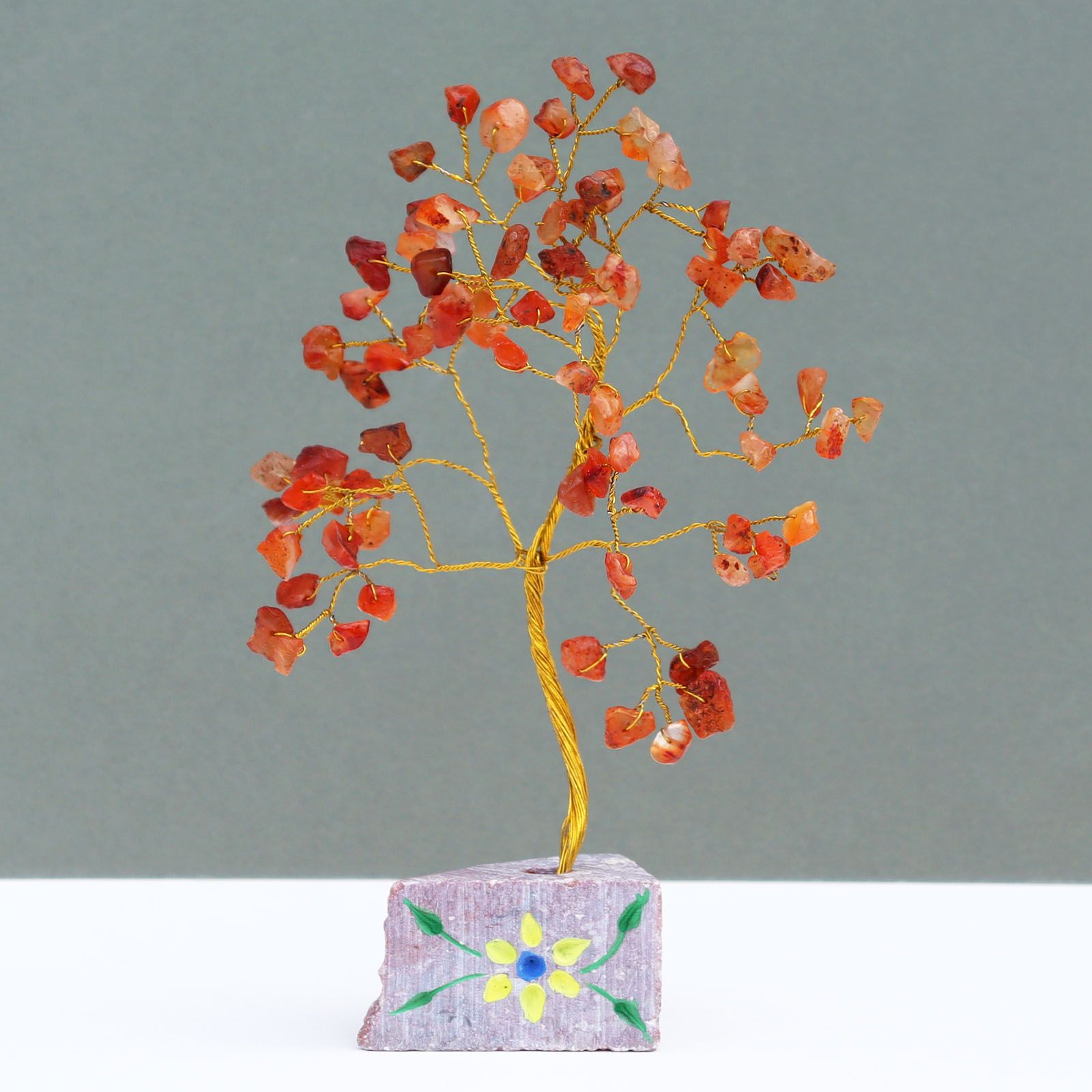 Árbol de gemas indio - Cornalina (aprox. 80 piedras) - Imagen 2