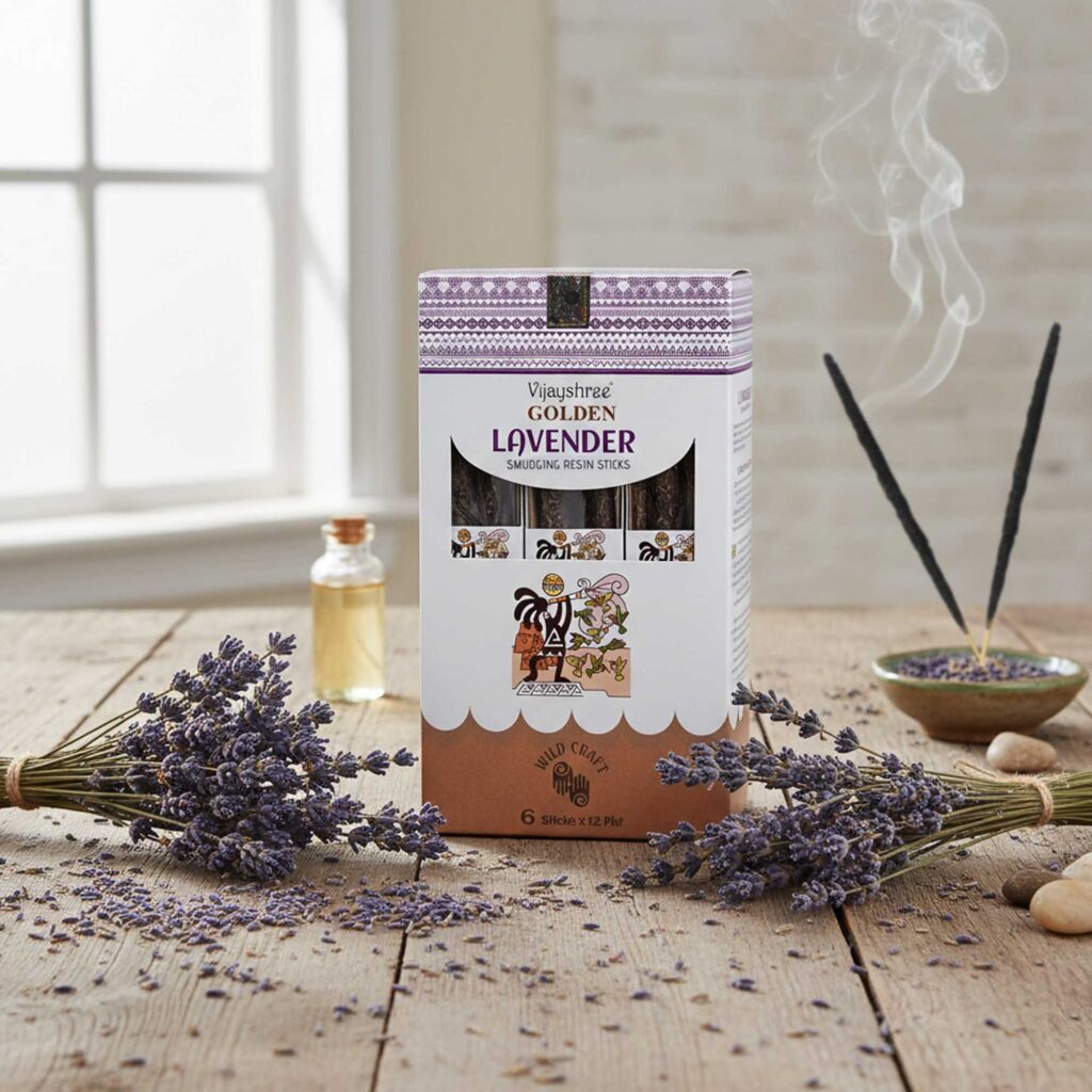 Palitos de resina para sahumar de Lavanda Dorada – 30g