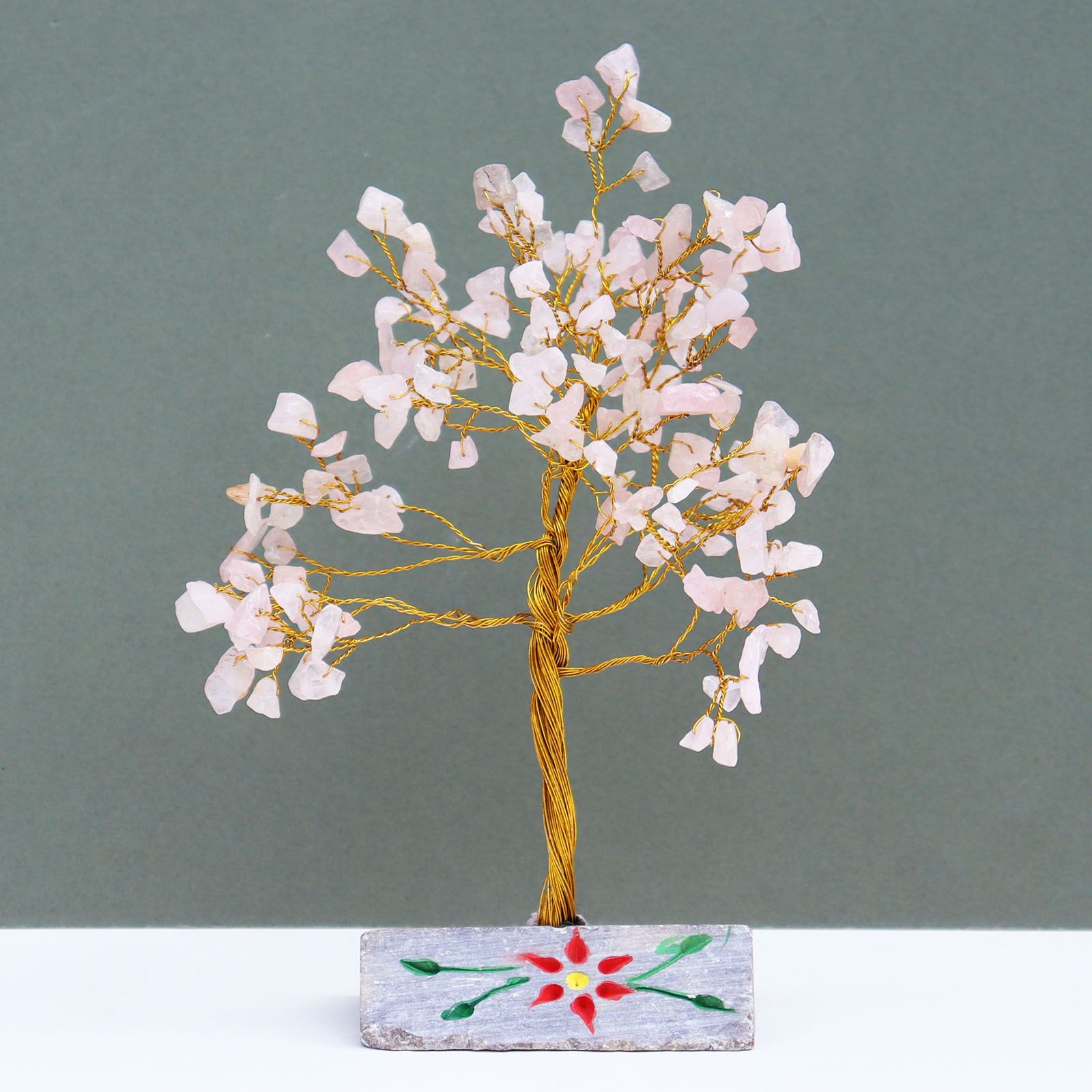 Árbol de gemas indio - Cuarzo rosa (aprox. 160 piedras) - Imagen 2