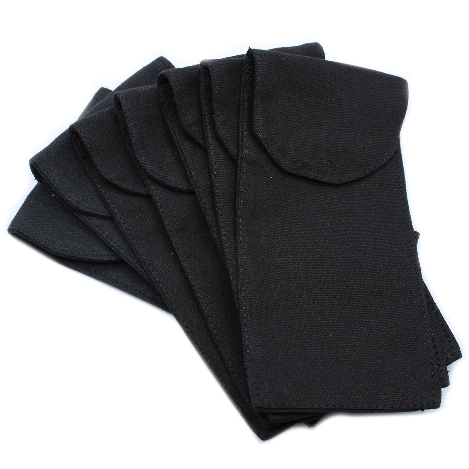 Funda negra de algodón para rodillos faciales de piedra (9 x 19 cm) - Imagen 2